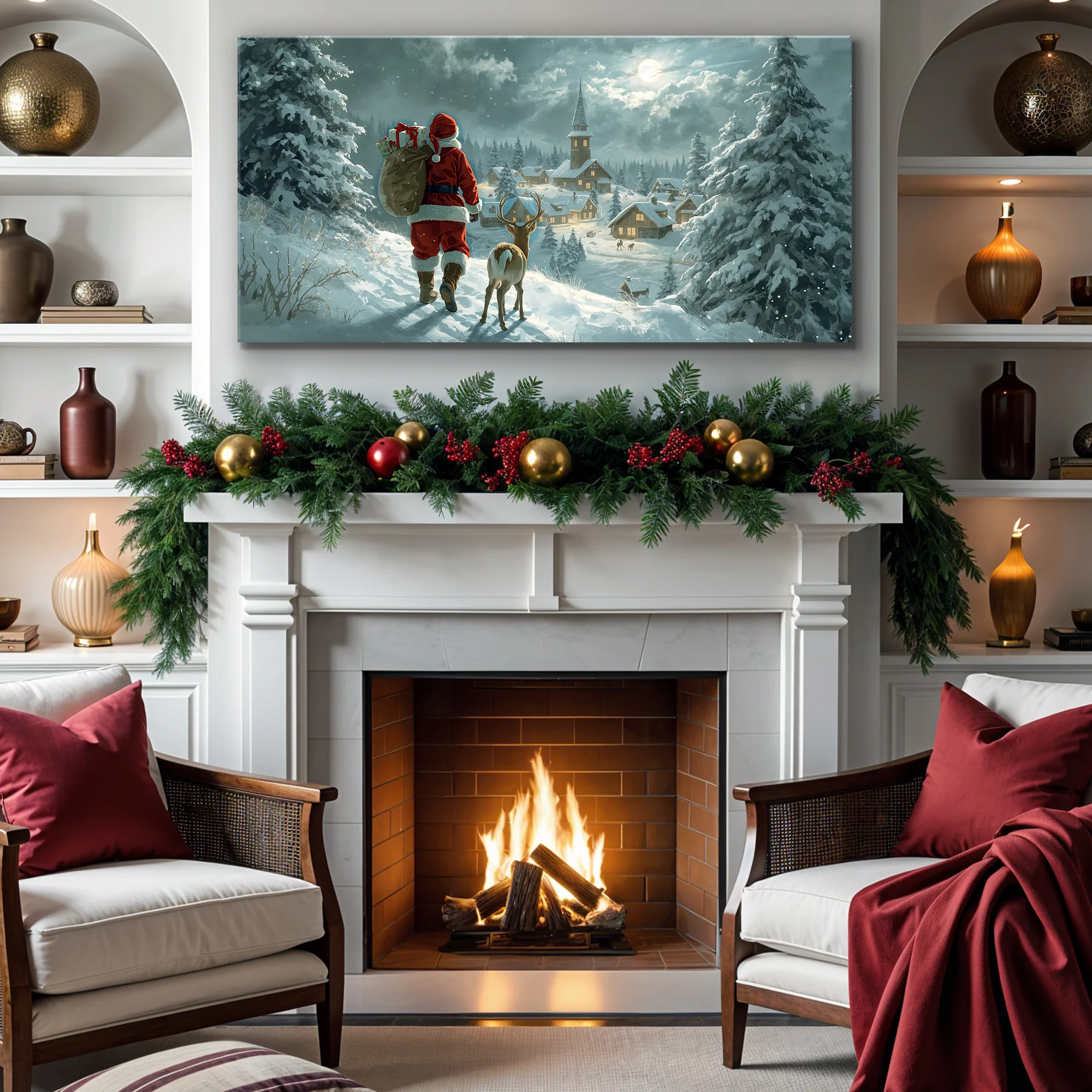Starry Landscape Christmas Eve Wall Art - Image 5