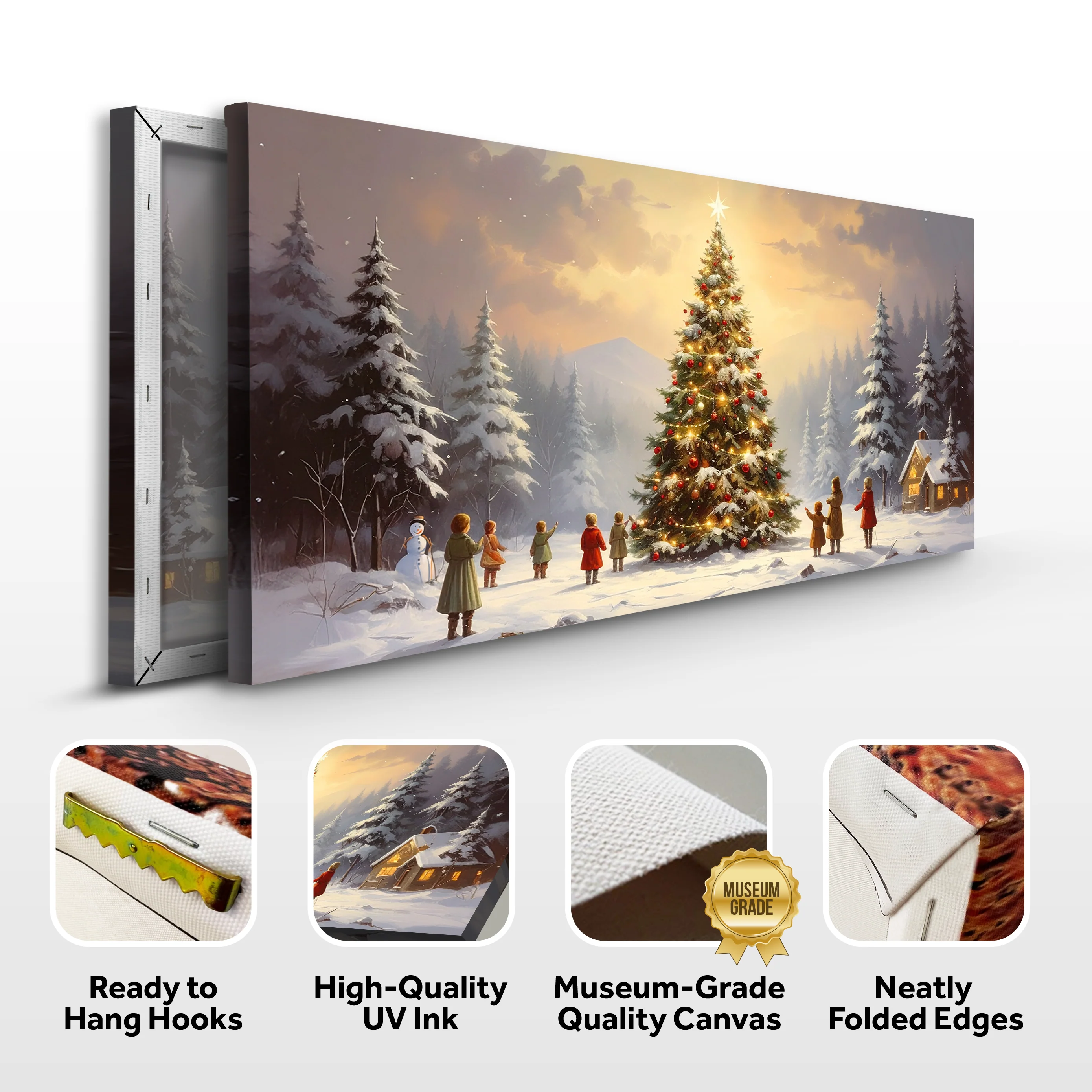 Starry Tree Gathering Christmas Wall Art - Image 8