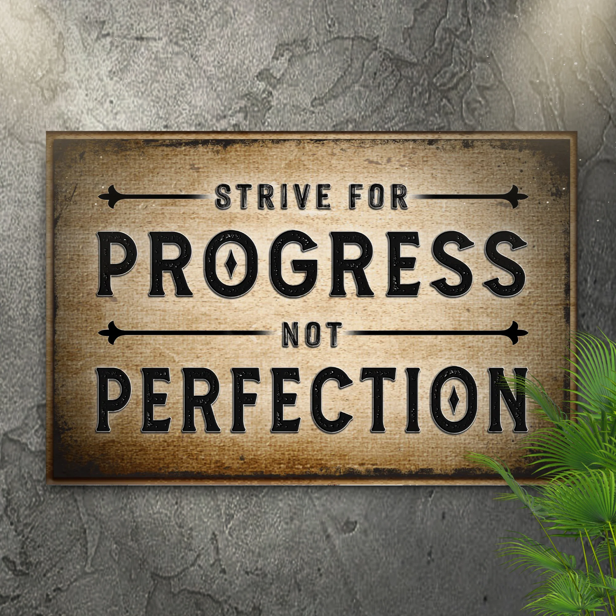 Strive For Progress Sign - Image 2