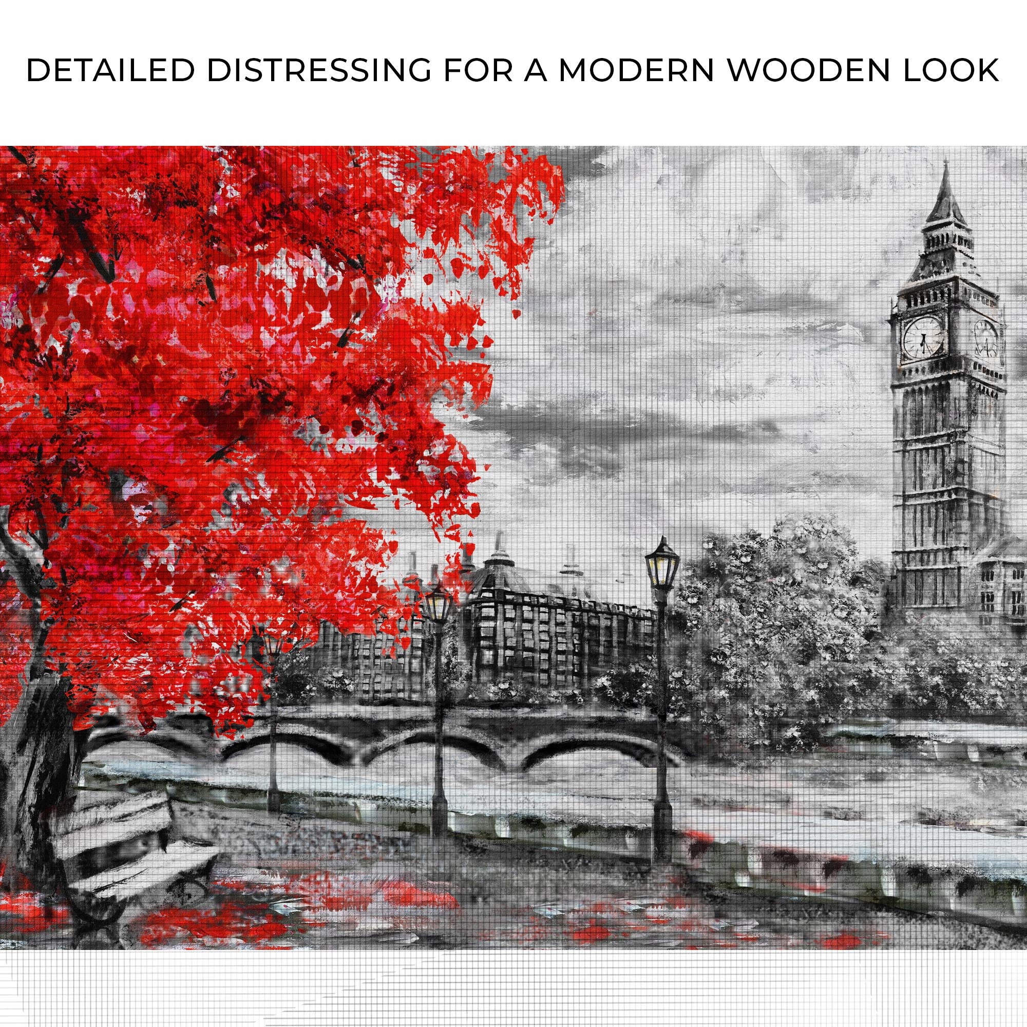 Stunning Red Autumn Tree Canvas Wall Art - Image 4