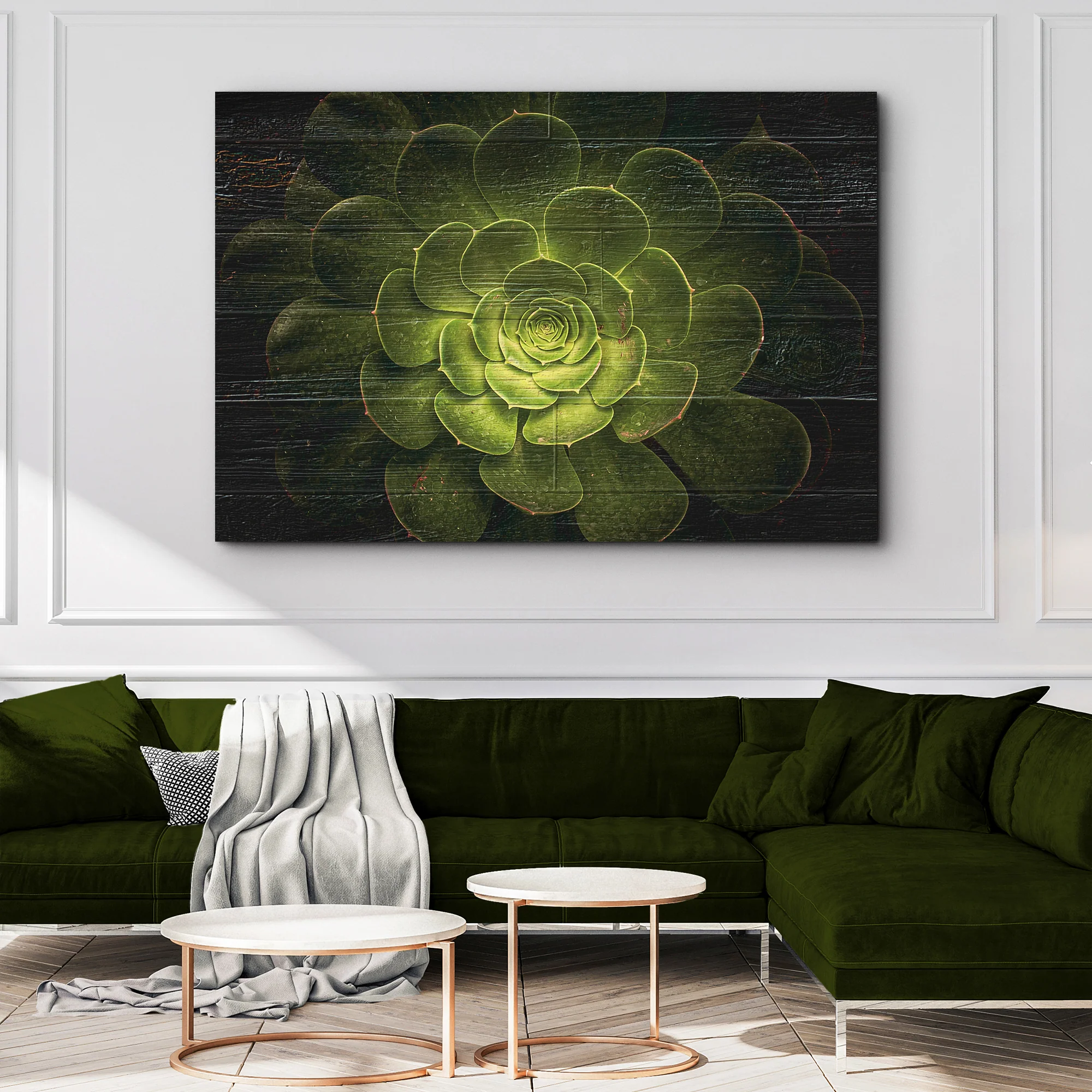 Succulent In Macro Lens Canvas Wall Art - Image 3