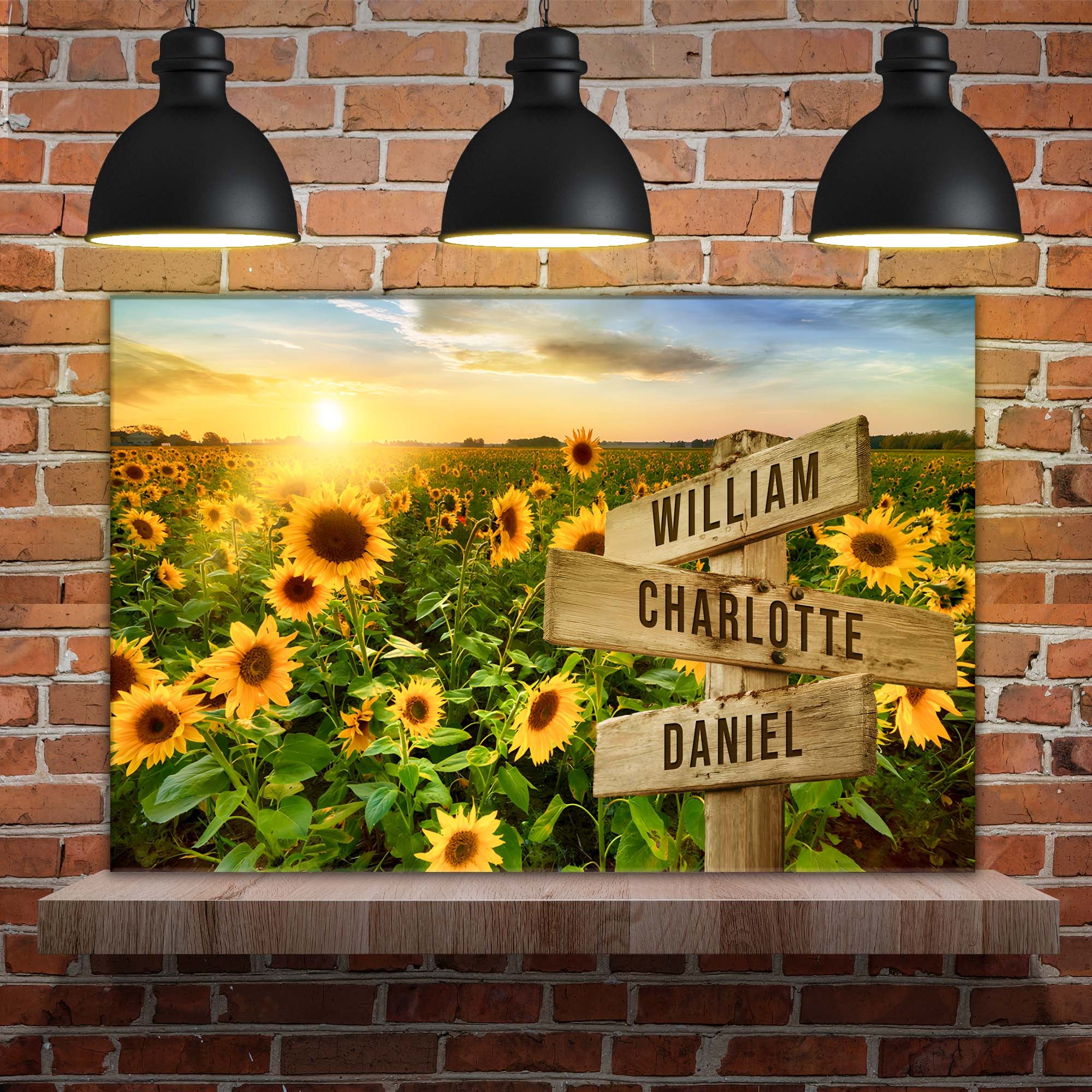 Sunflower Field Family Names Sign - Image 2