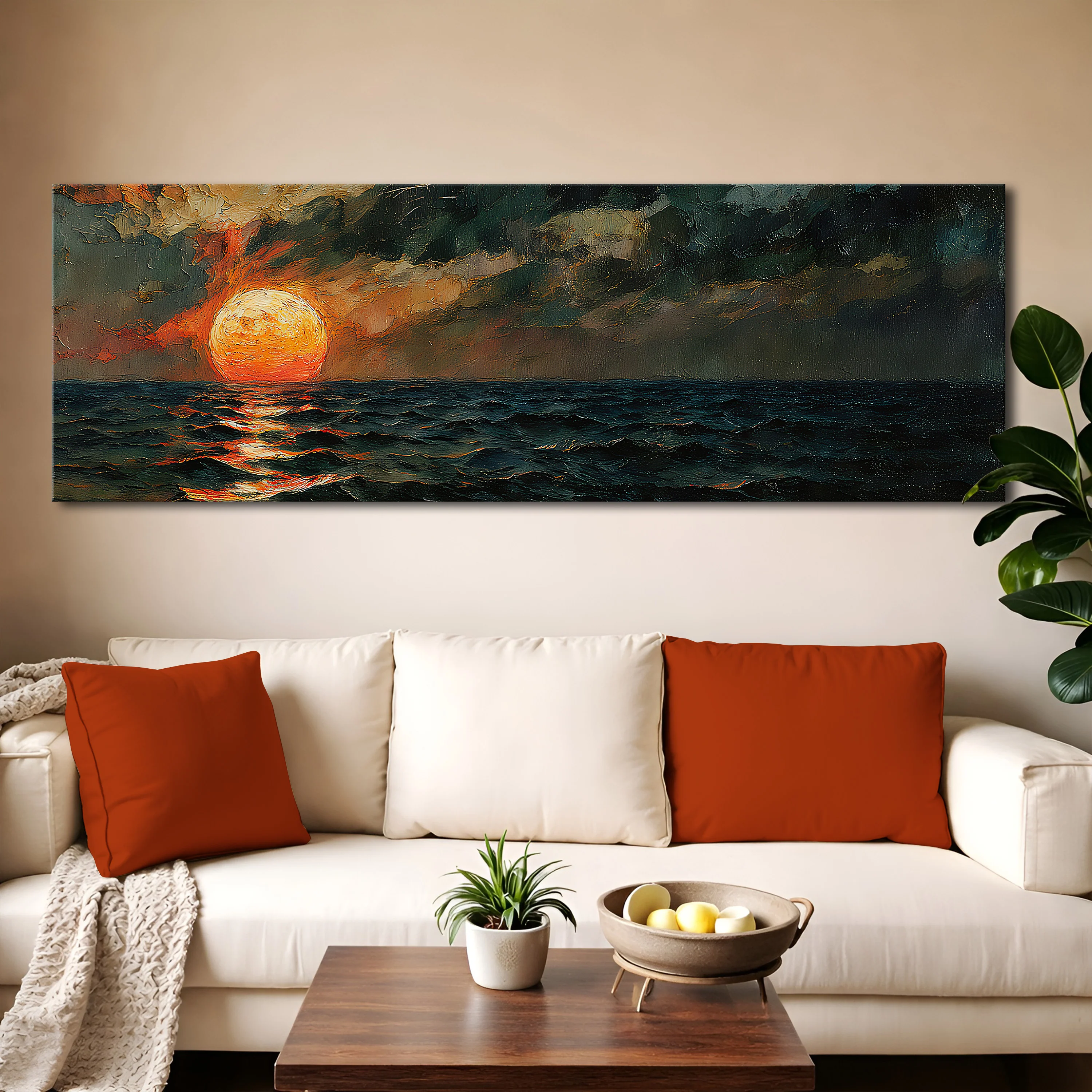 Sunset Over the Ocean Wall Art - Image 2