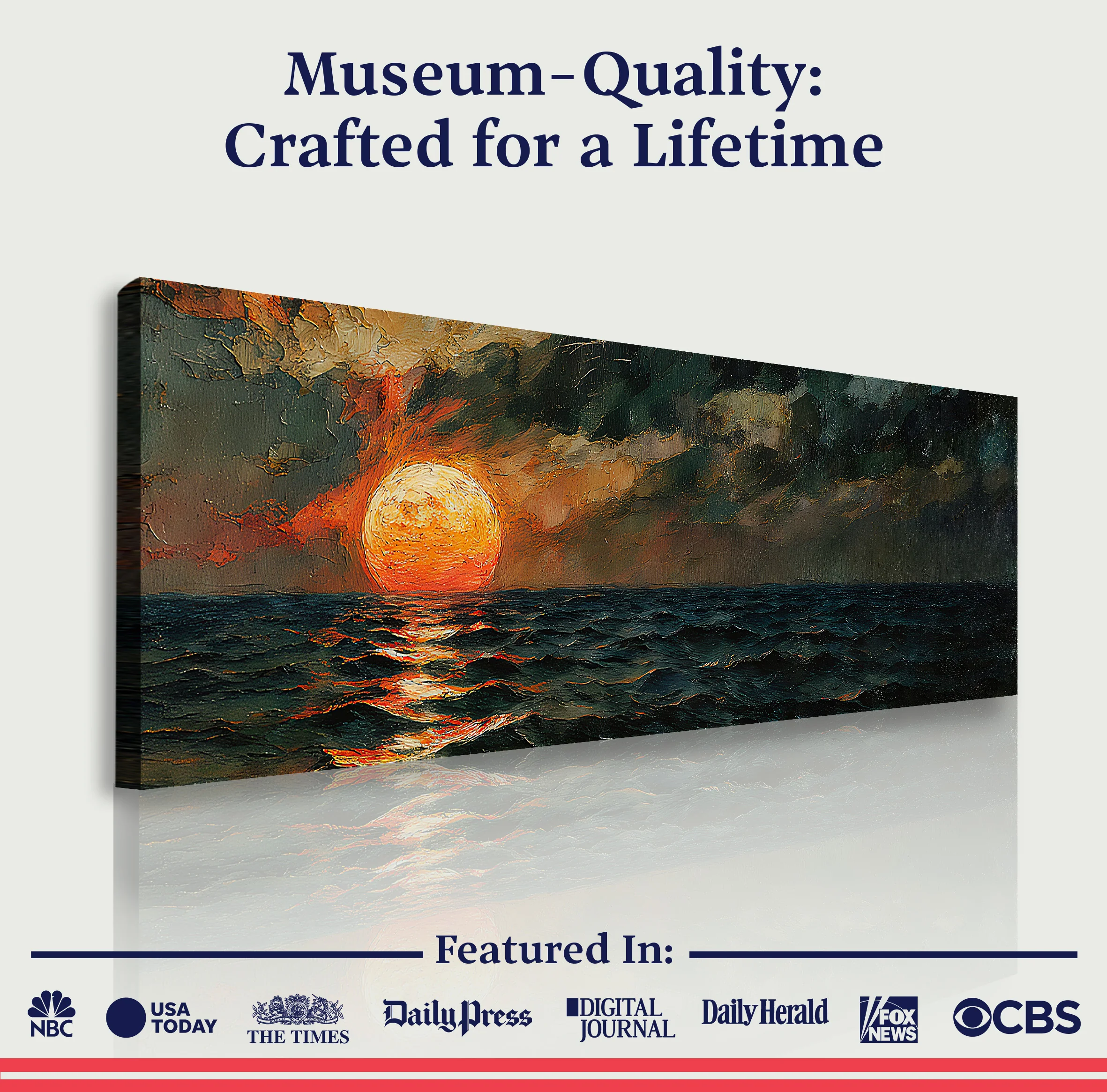 Sunset Over the Ocean Wall Art - Image 4