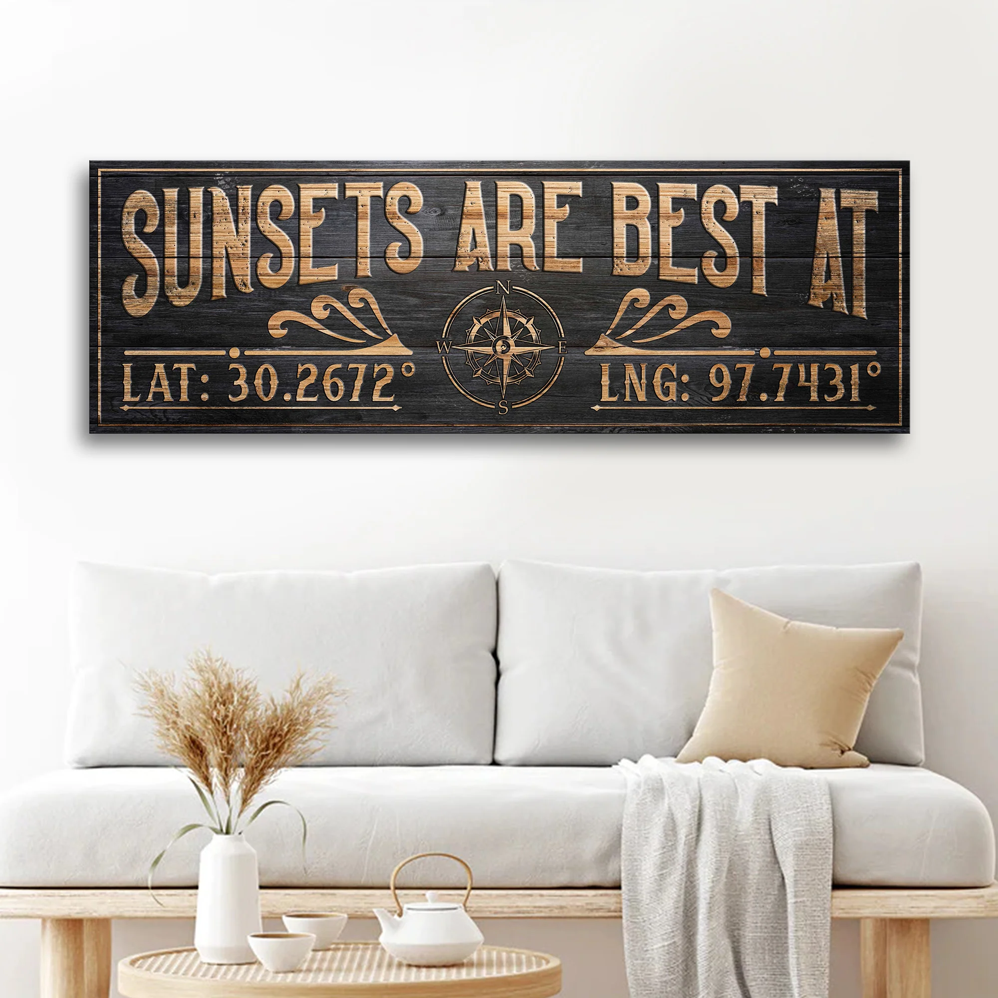 Sunsets Are Best At Coordinates Sign II