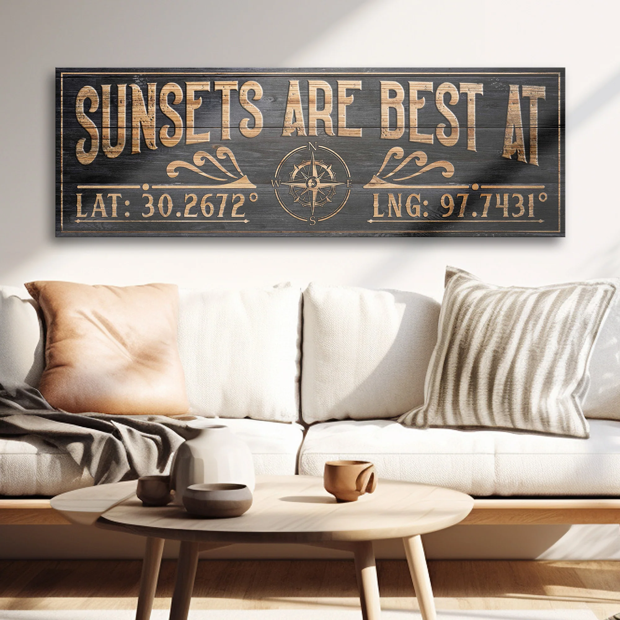 Sunsets Are Best At Coordinates Sign II - Image 2