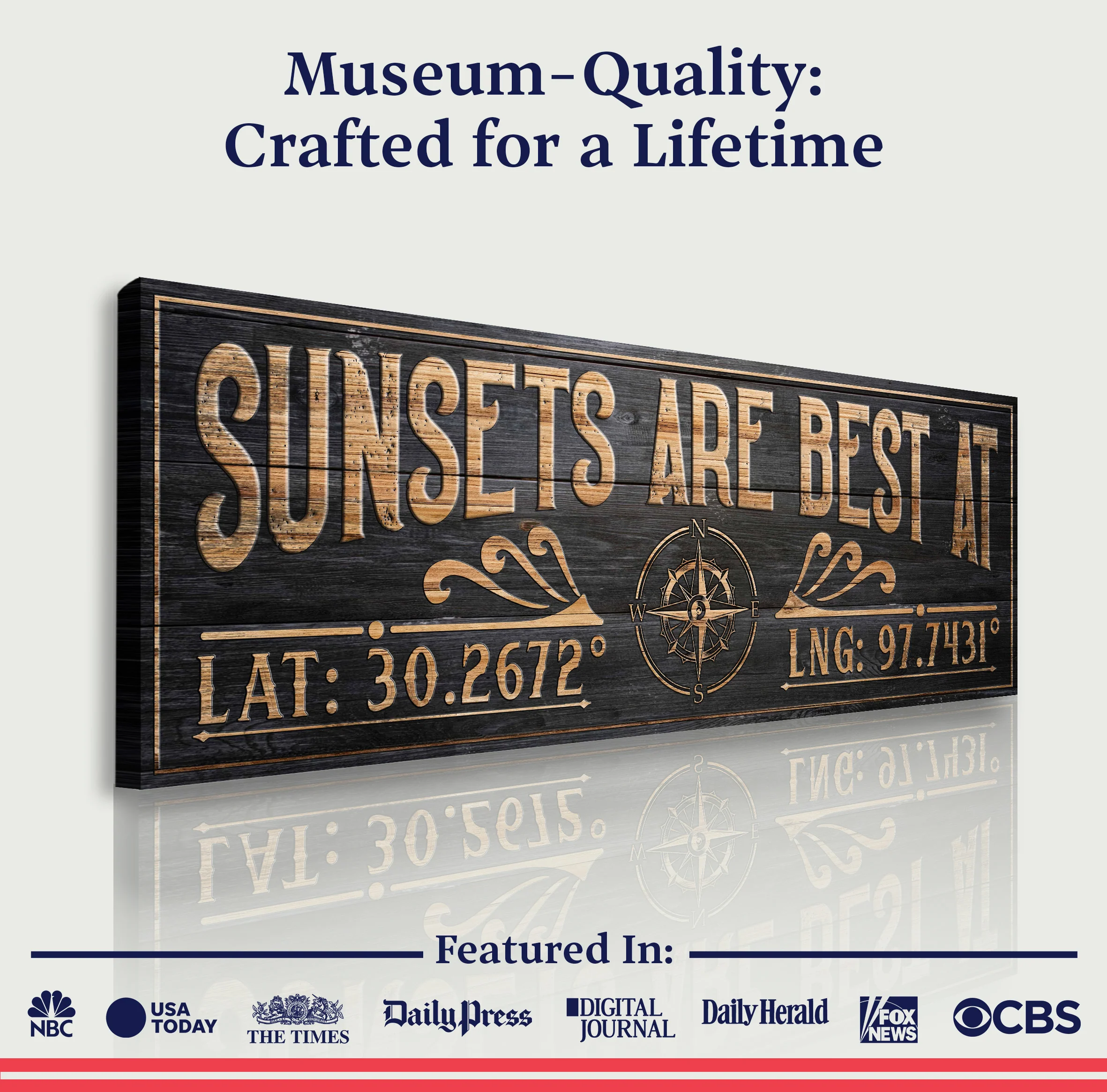 Sunsets Are Best At Coordinates Sign II - Image 4
