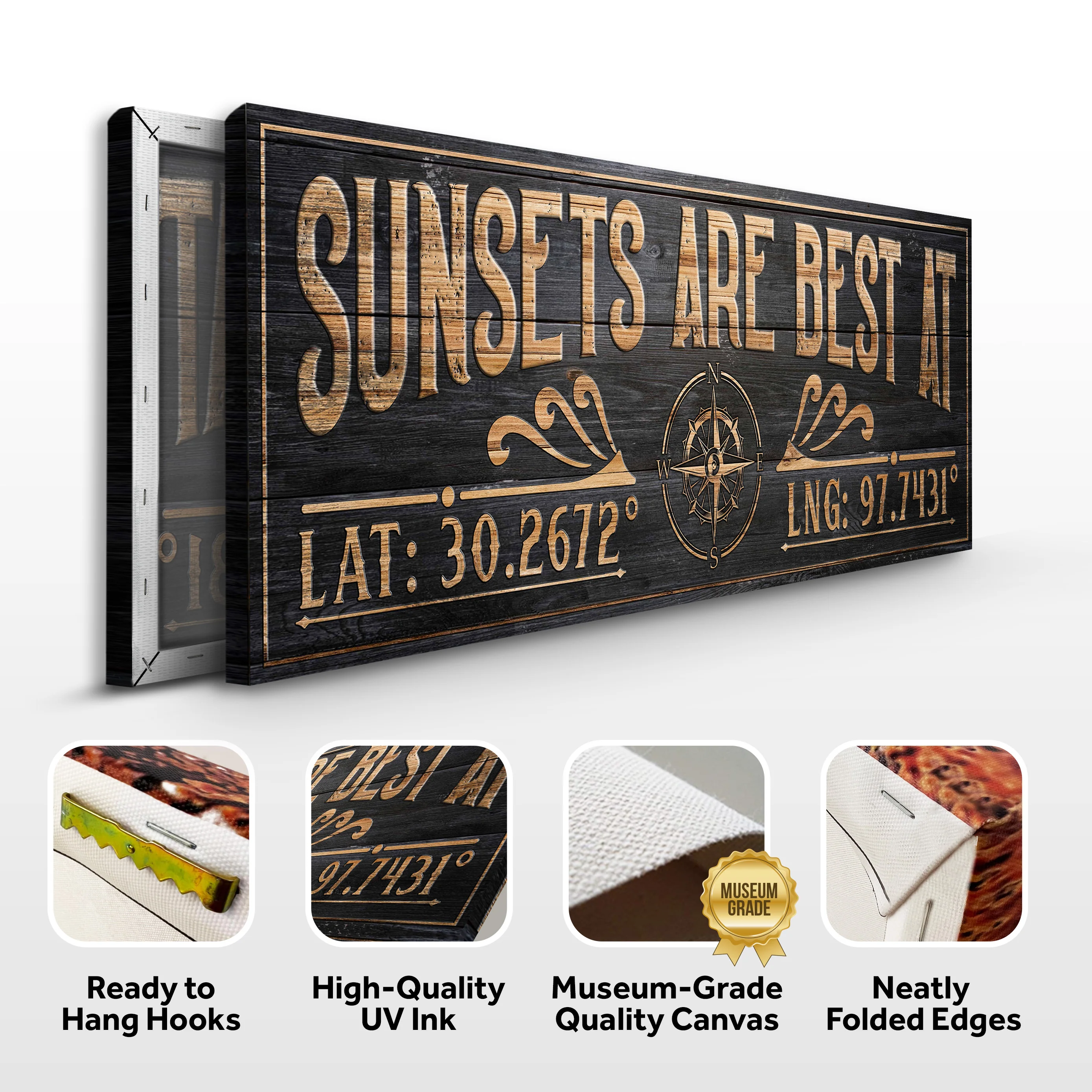 Sunsets Are Best At Coordinates Sign II - Image 6