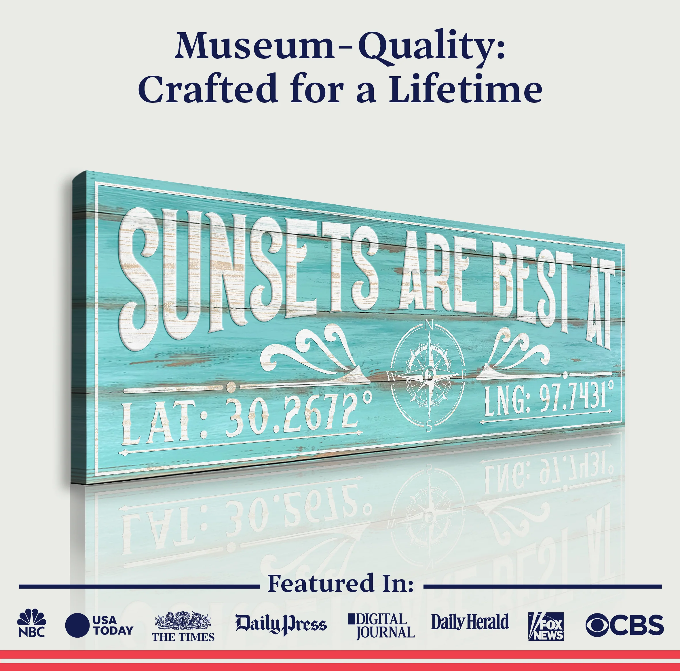 Sunsets Are Best At Coordinates Sign III - Image 4