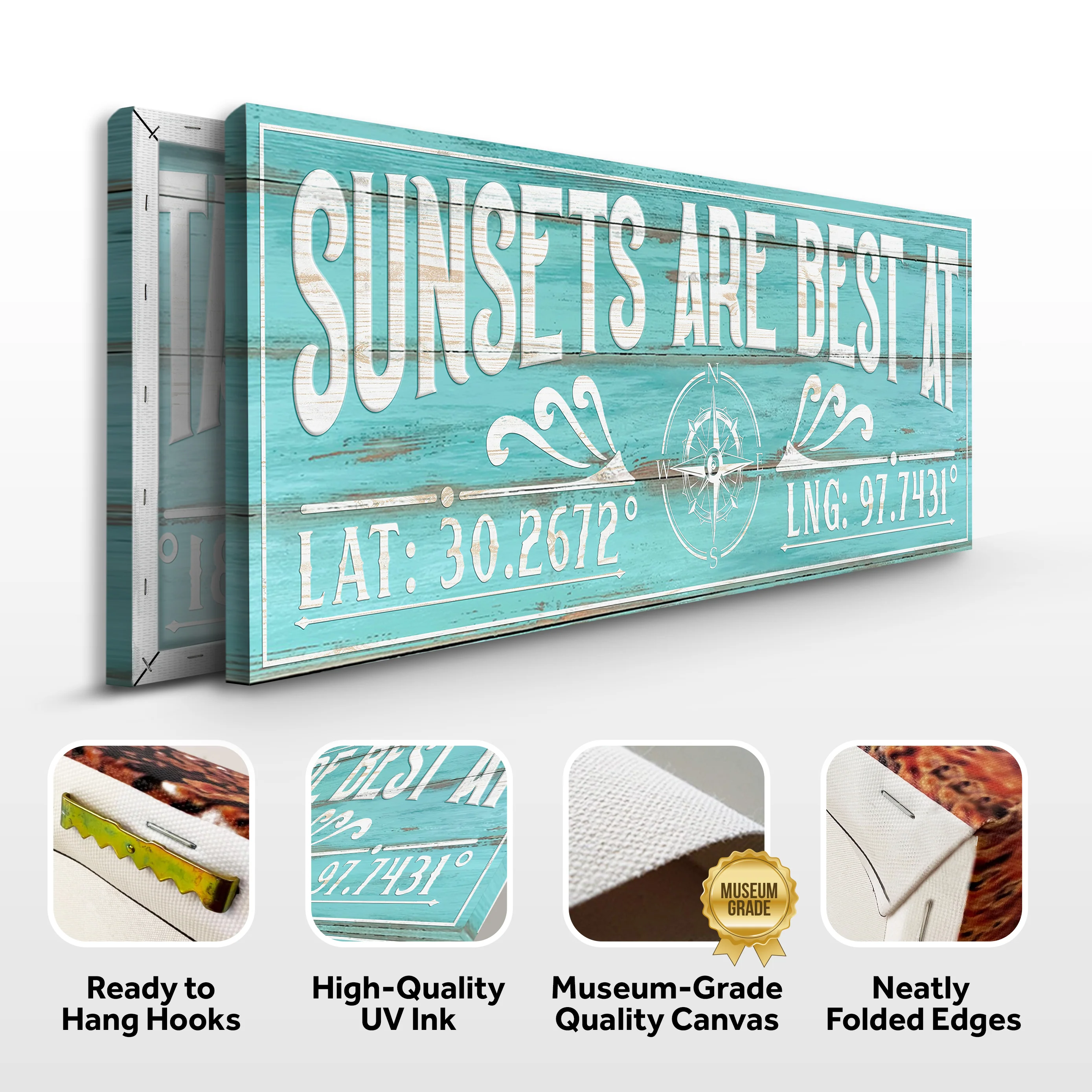 Sunsets Are Best At Coordinates Sign III - Image 6