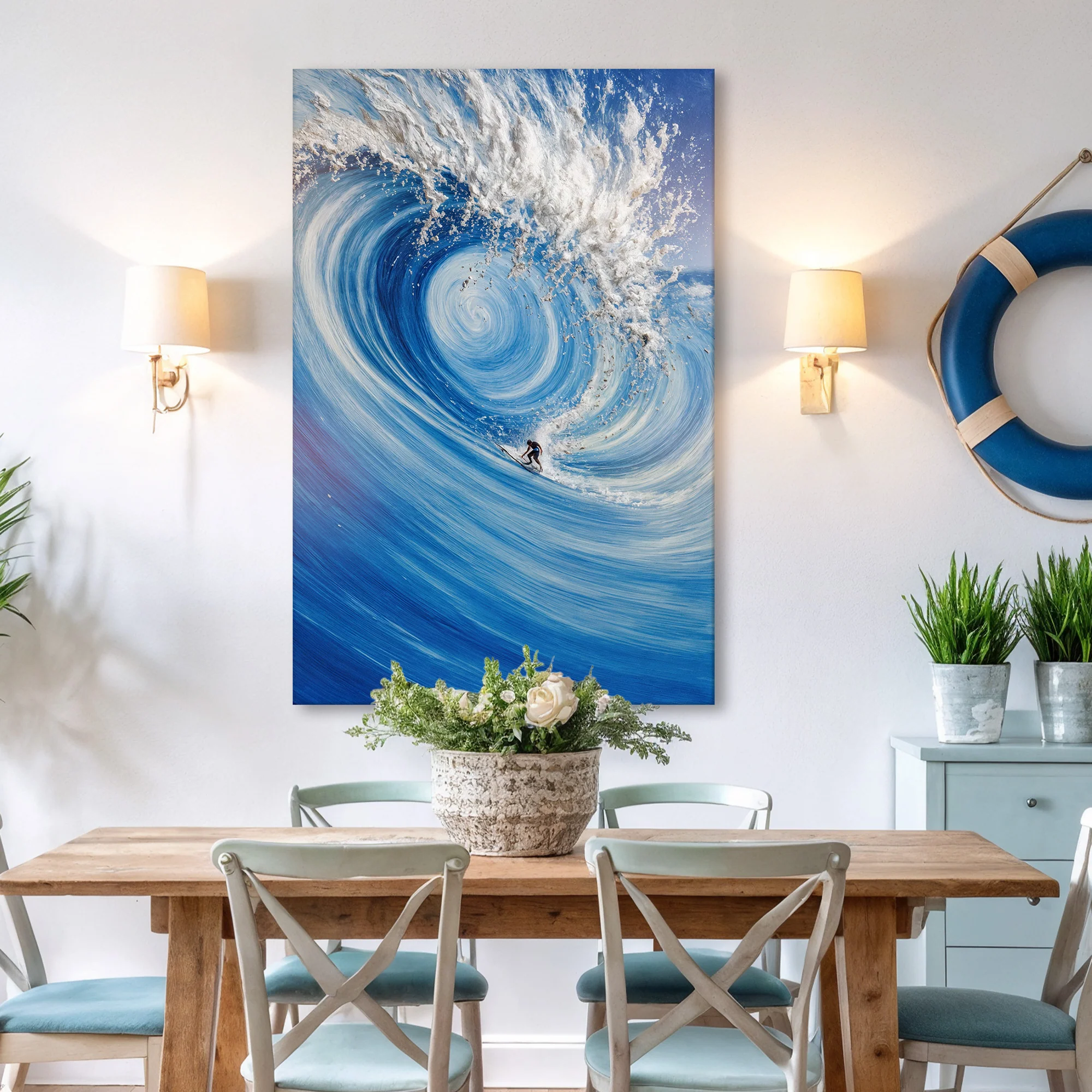 Surf’s Glory With Silver Wave Wall Art - Image 3