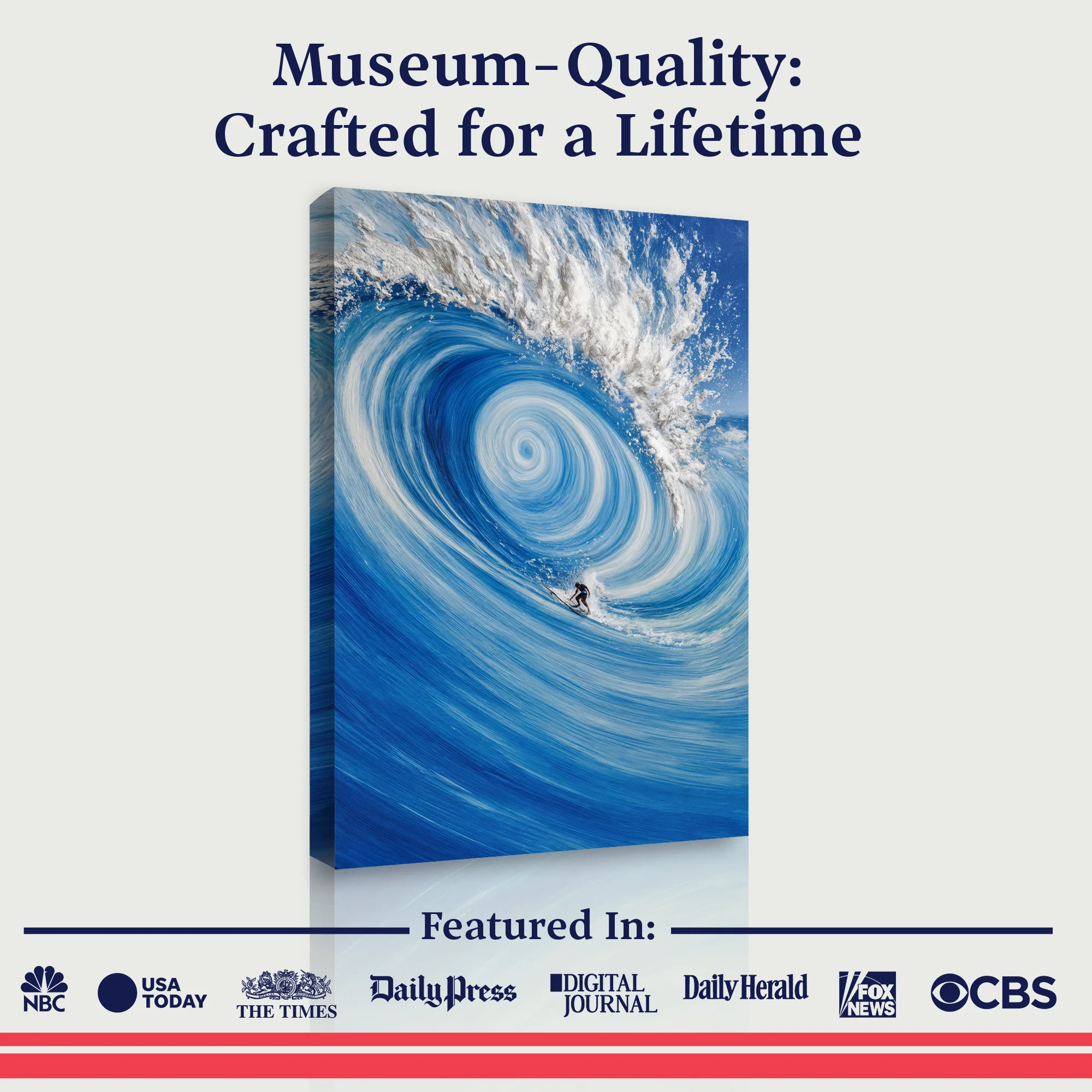 Surf’s Glory With Silver Wave Wall Art - Image 6