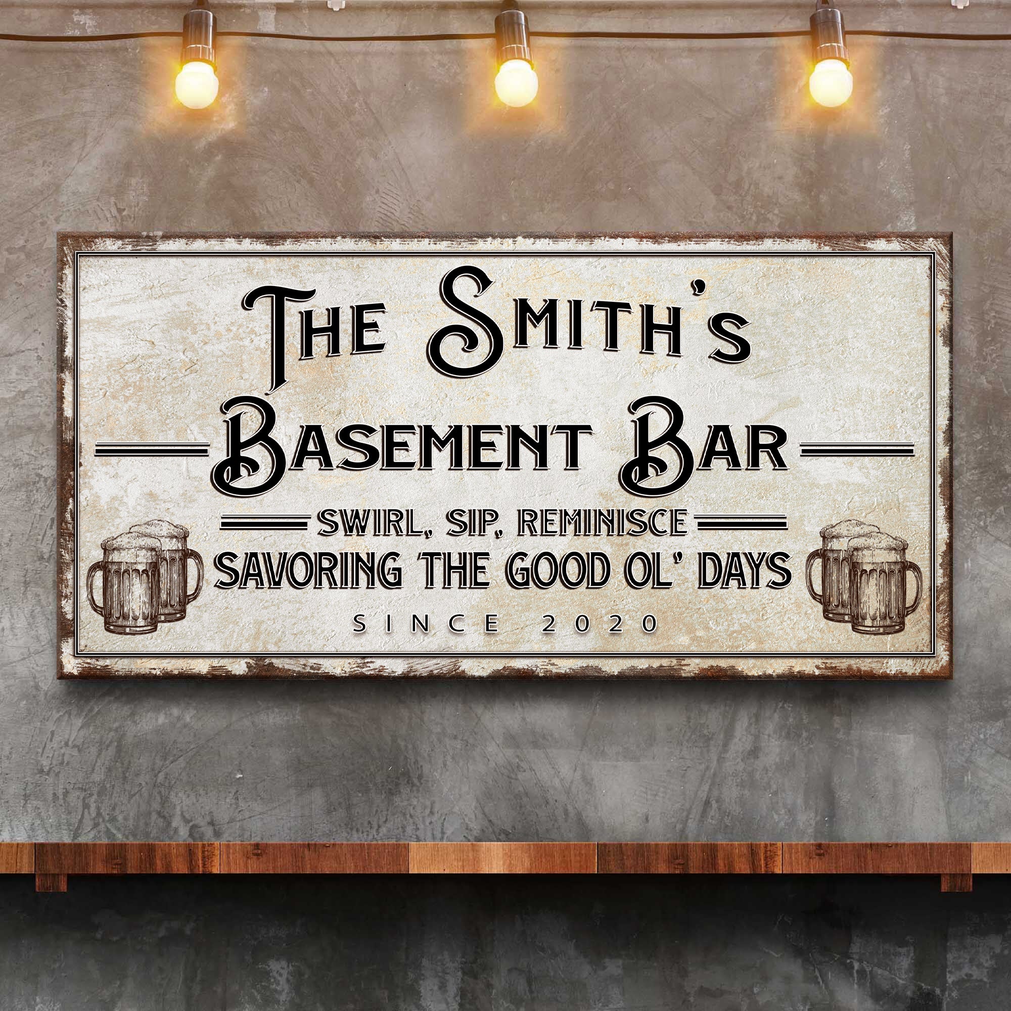 Swirl, Sip, Reminisce Basement Bar Sign - Image 2