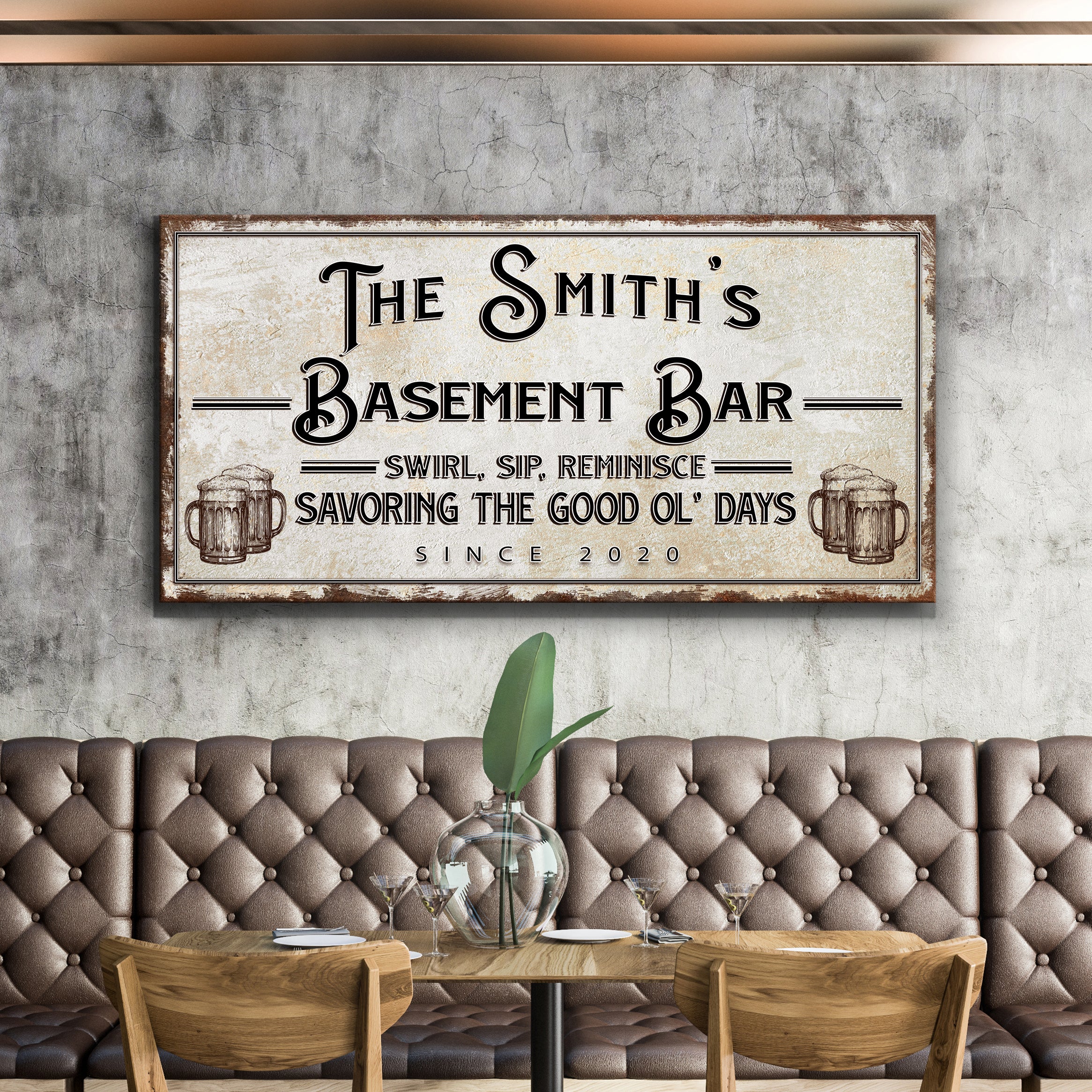 Swirl, Sip, Reminisce Basement Bar Sign - Image 3