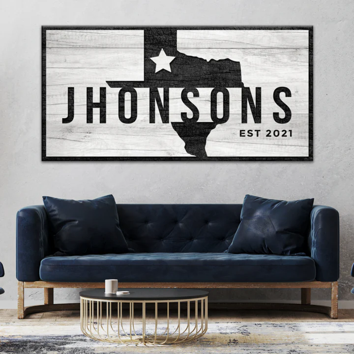 Texas Family Name Sign - Image 2