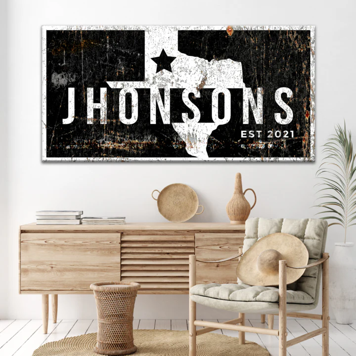 Texas Family Name Sign - Image 6