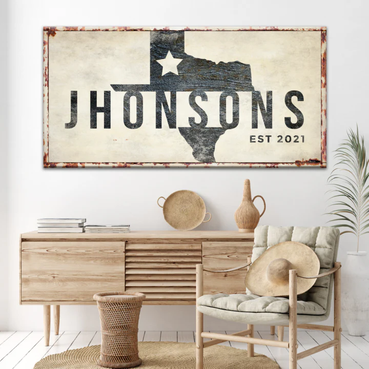 Texas Family Name Sign - Image 7