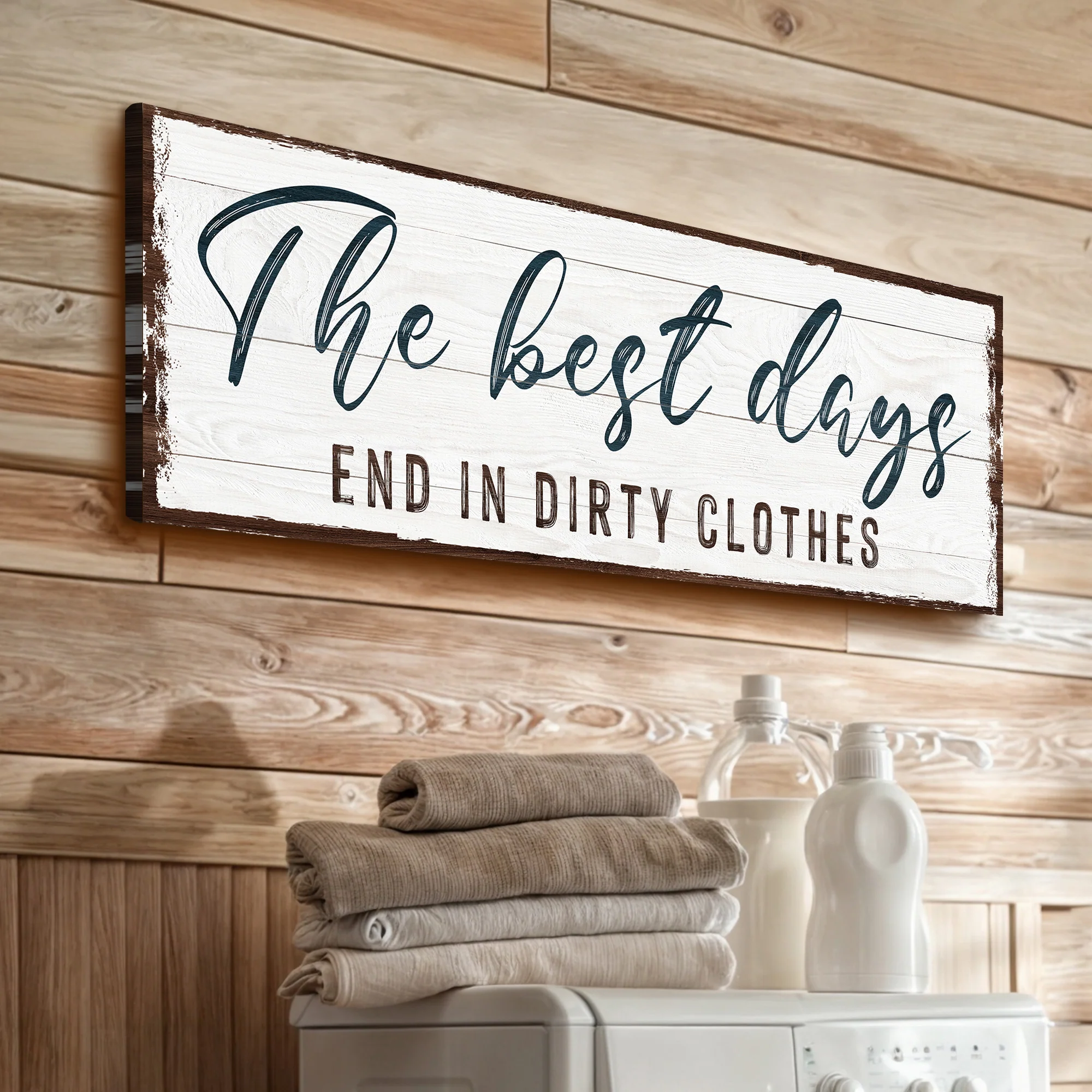 The Best Days End In Dirty Clothes Laundry Sign - Image 3