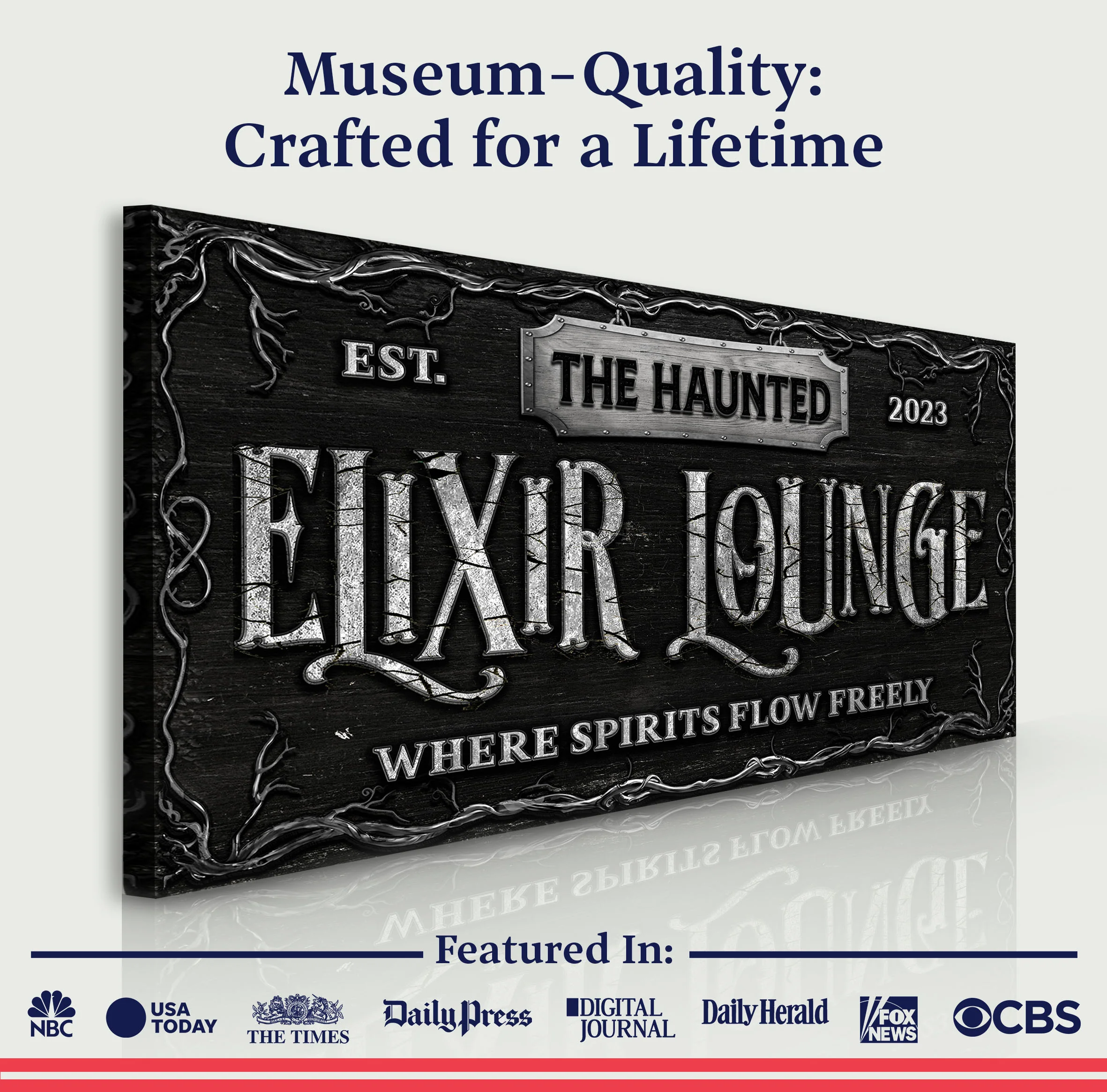 The Haunted Elixir Lounge Halloween Sign - Image 6