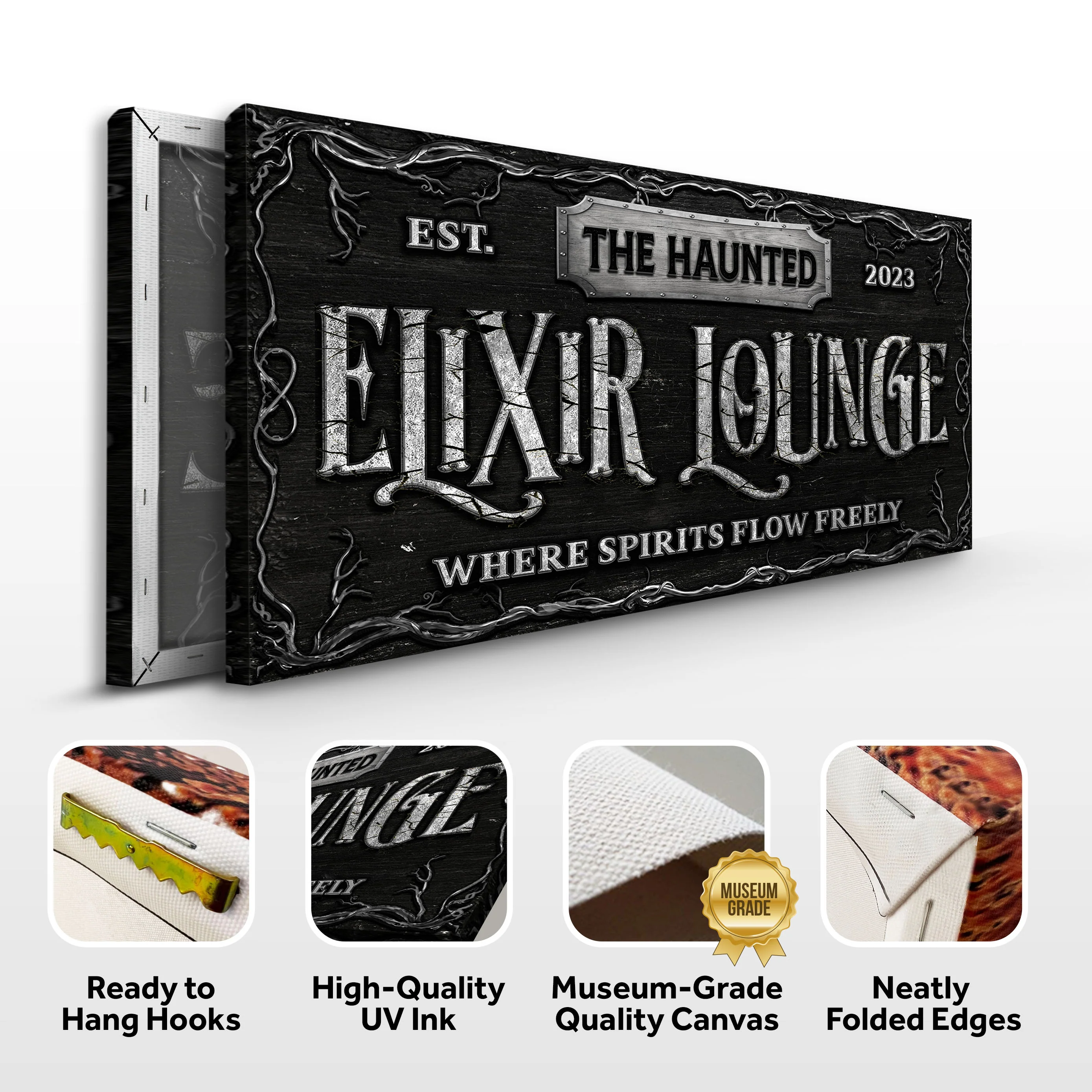 The Haunted Elixir Lounge Halloween Sign - Image 7
