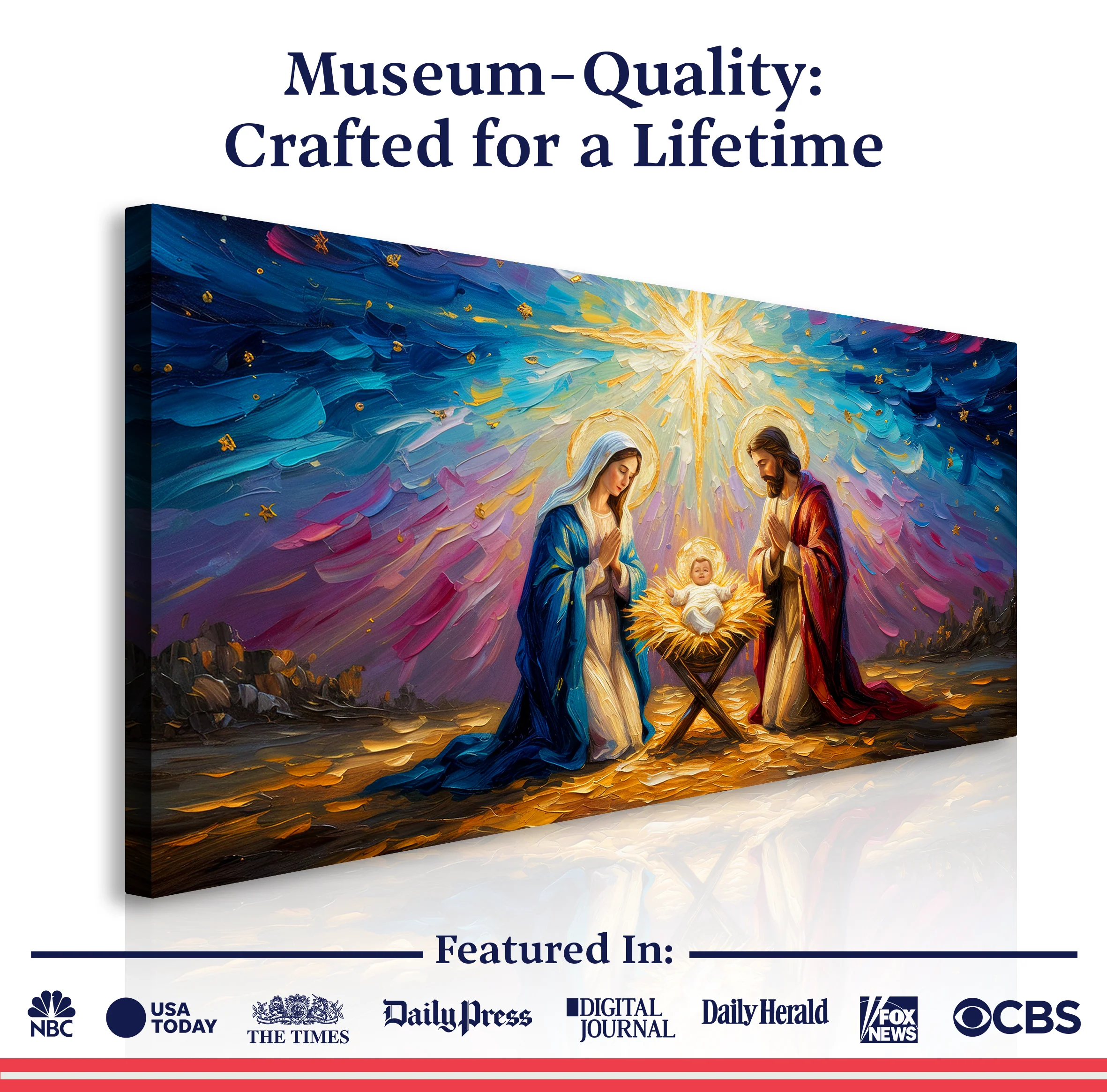 The Holy Night Christmas Wall Art - Image 6