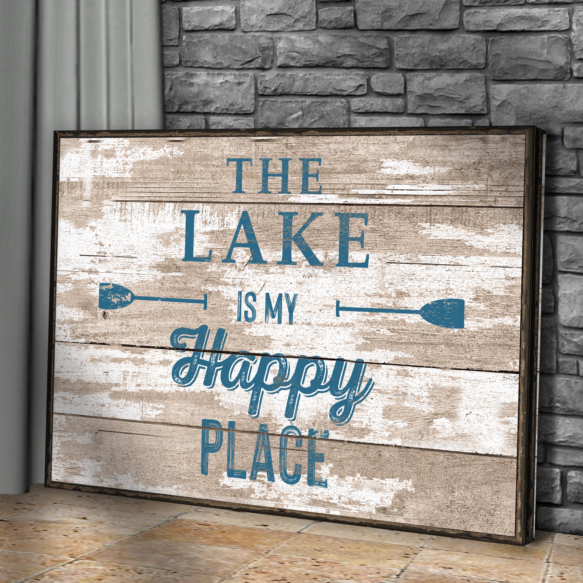 The Lake Is My Happy Place Sign III - Image 3