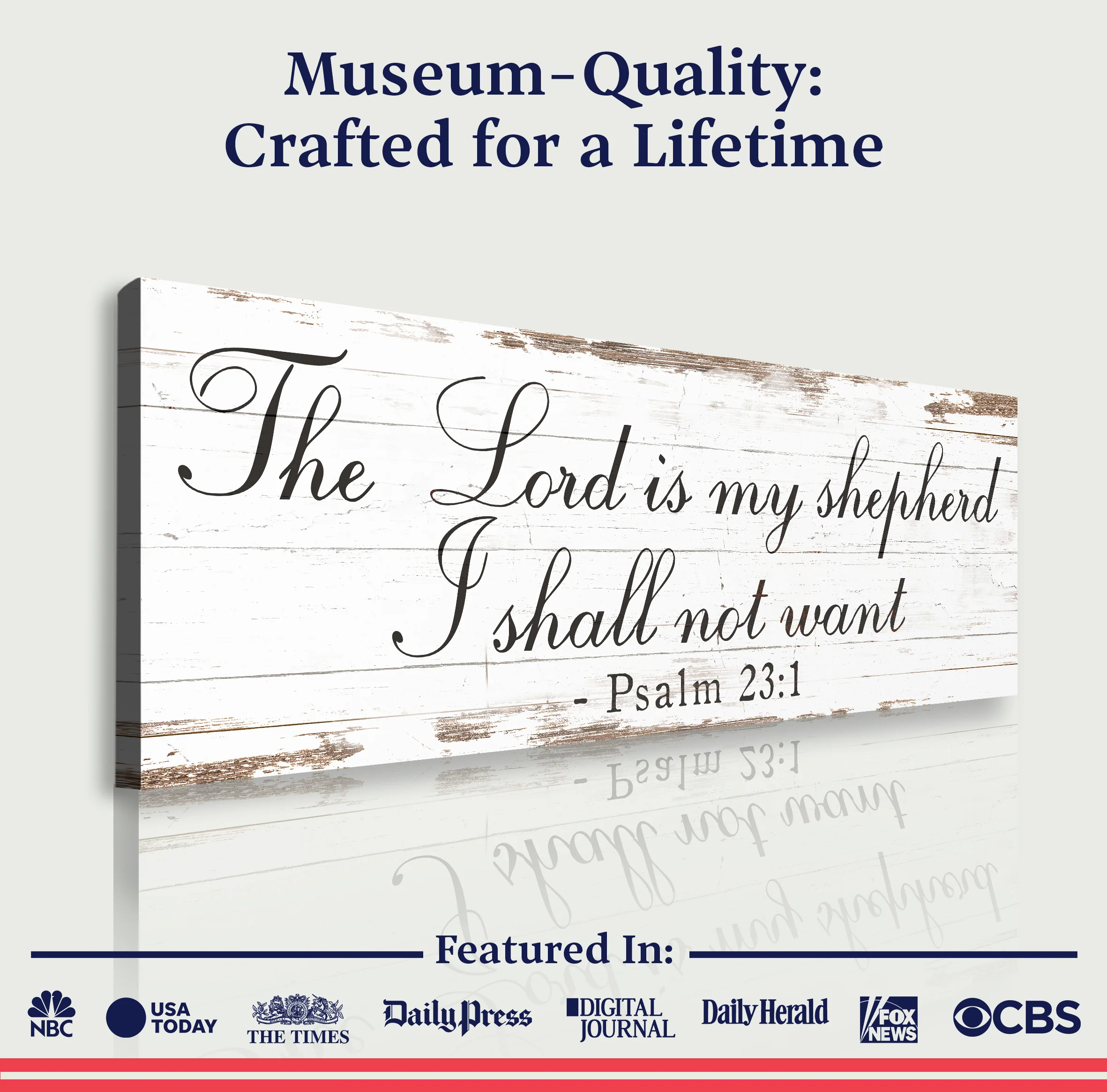The Lord Is My Shepherd I Shall Not Want Psalm 23:1 Faith Sign II - Image 4