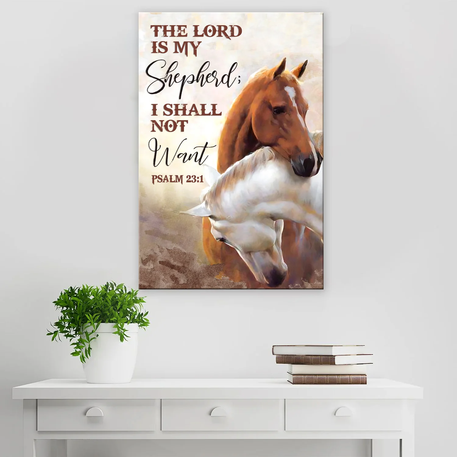 The Lord Is My Shepherd I Shall Not Want Psalm 23:1 Faith Sign IV - Image 2