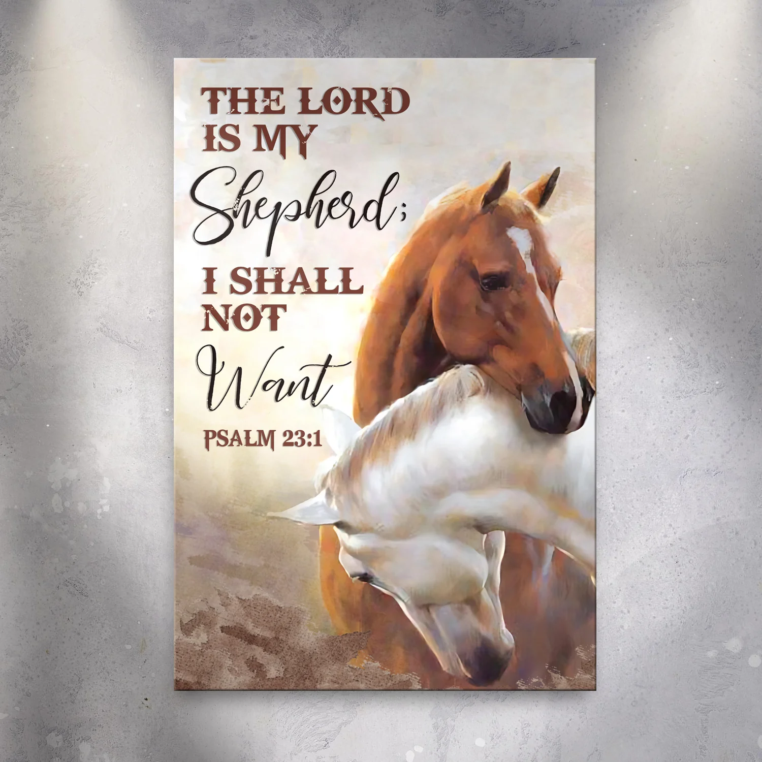 The Lord Is My Shepherd I Shall Not Want Psalm 23:1 Faith Sign IV - Image 3