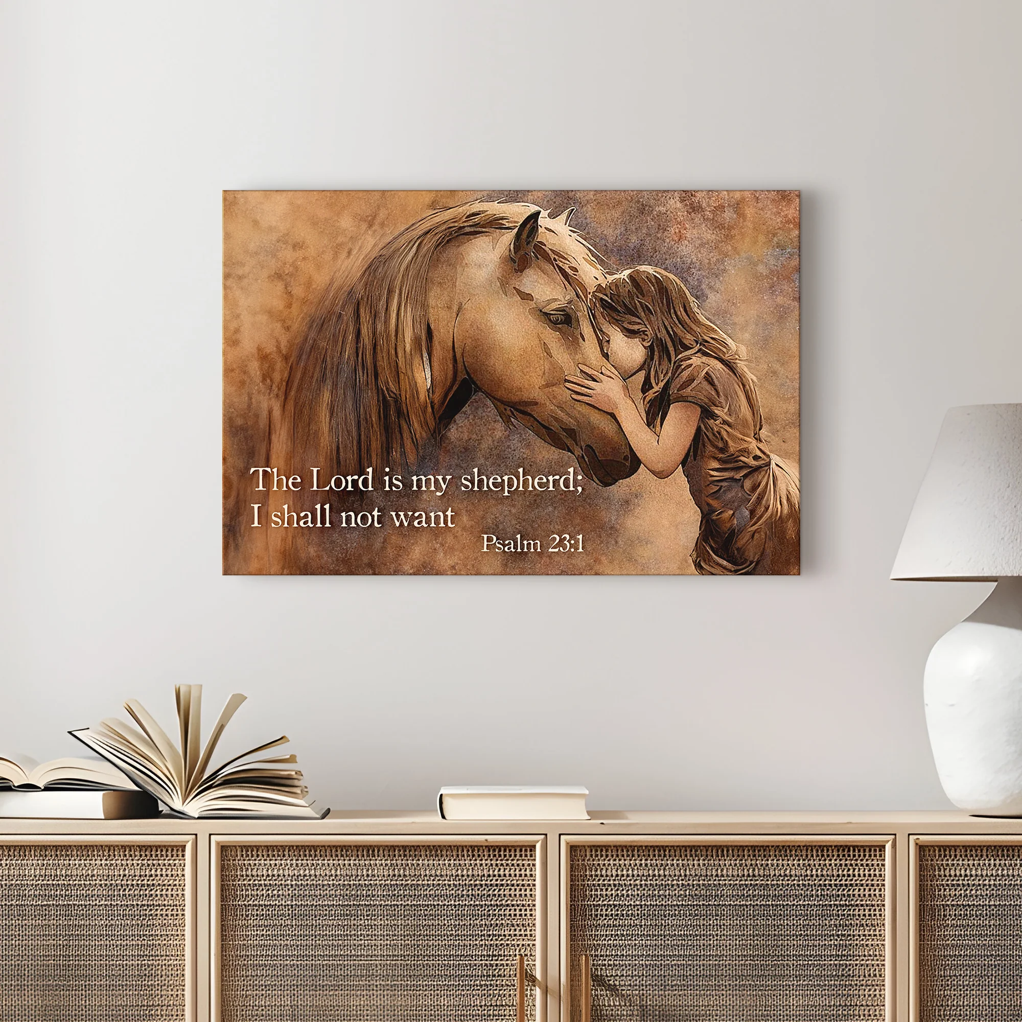 The Lord Is My Shepherd I Shall Not Want Psalm 23:1 Faith Sign VI - Image 3