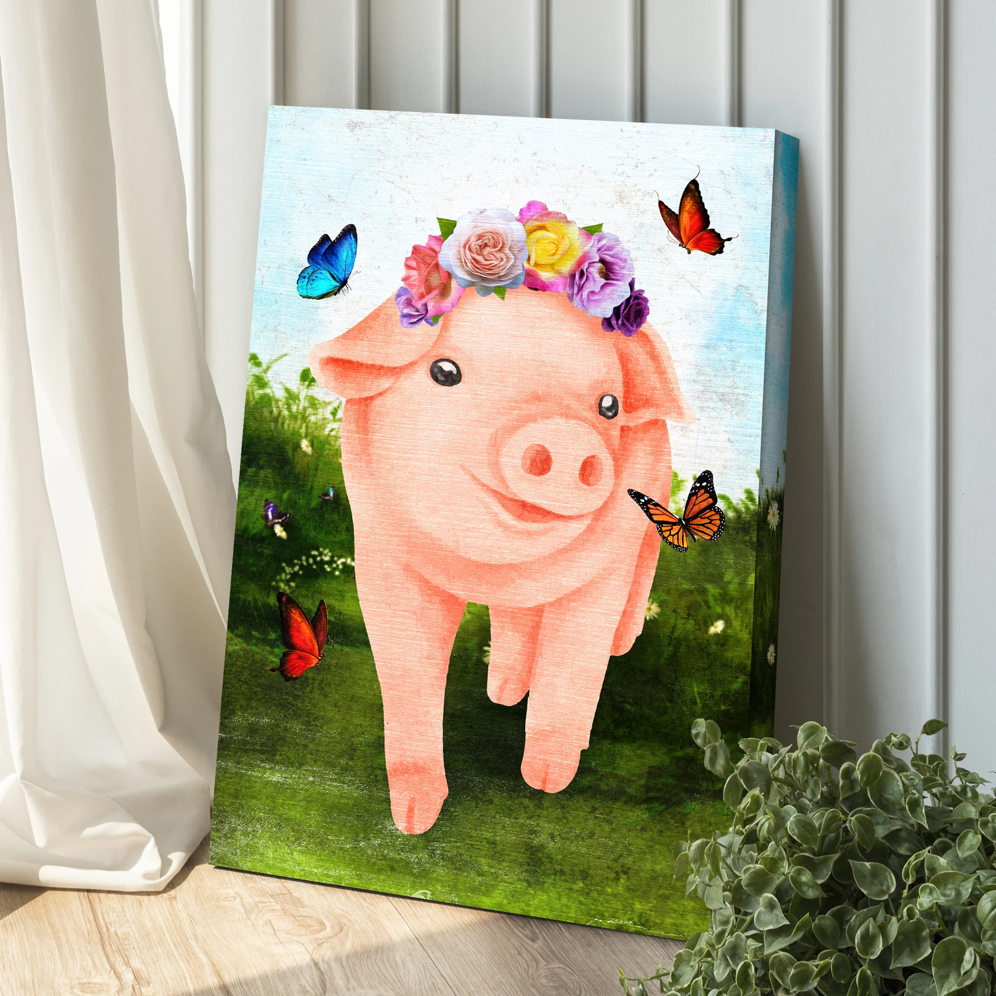 The Most Adorable Pig Canvas Wall Art - Image 3