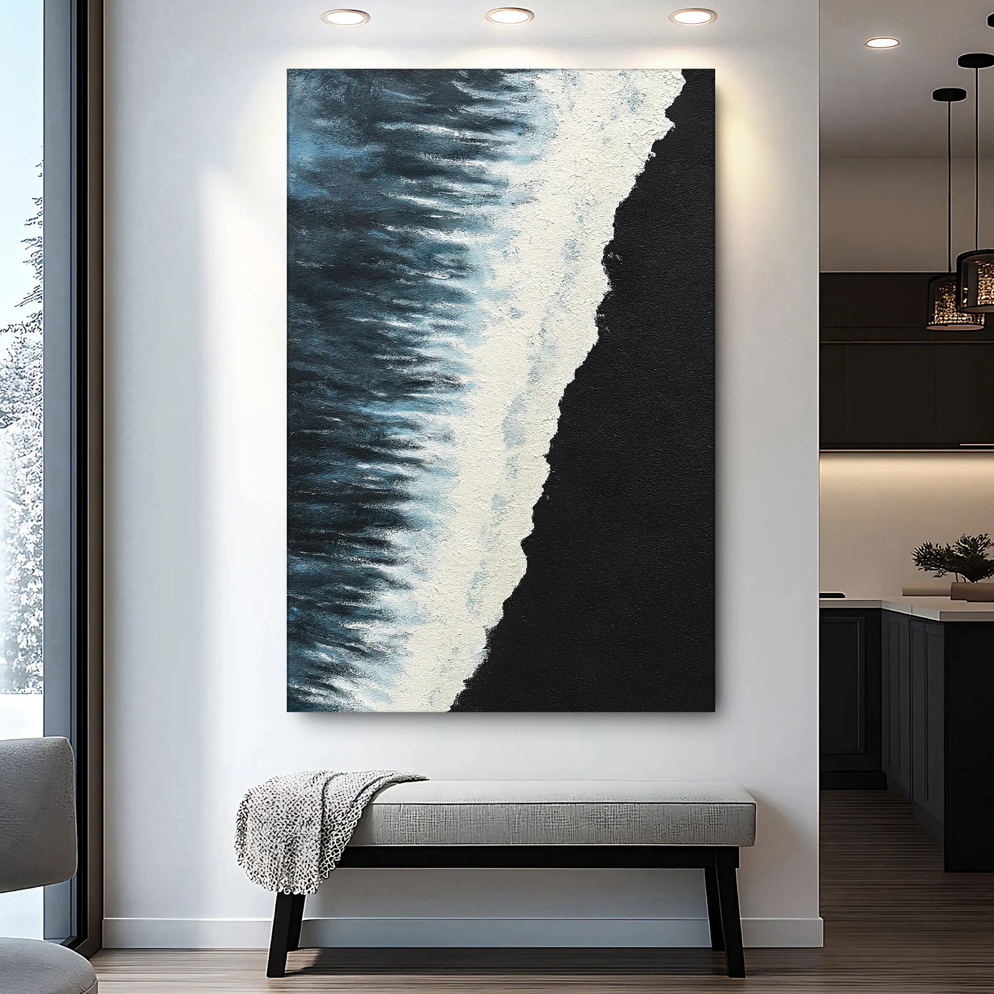 The Seaside Seascape Abstract Wall Art - Image 3