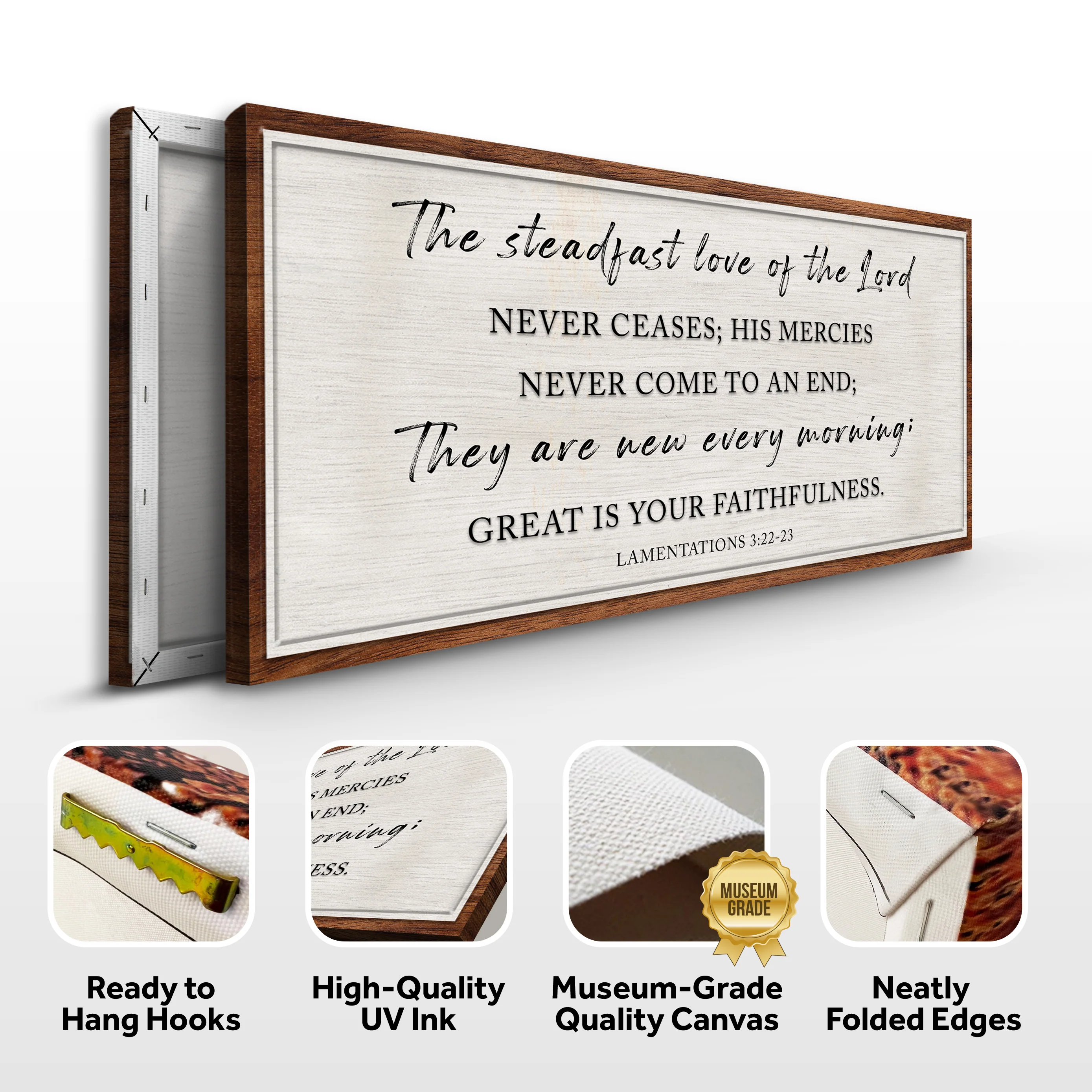 The Steadfast Love Of The Lord Lamentations 3:22-23 Faith Sign - Image 6