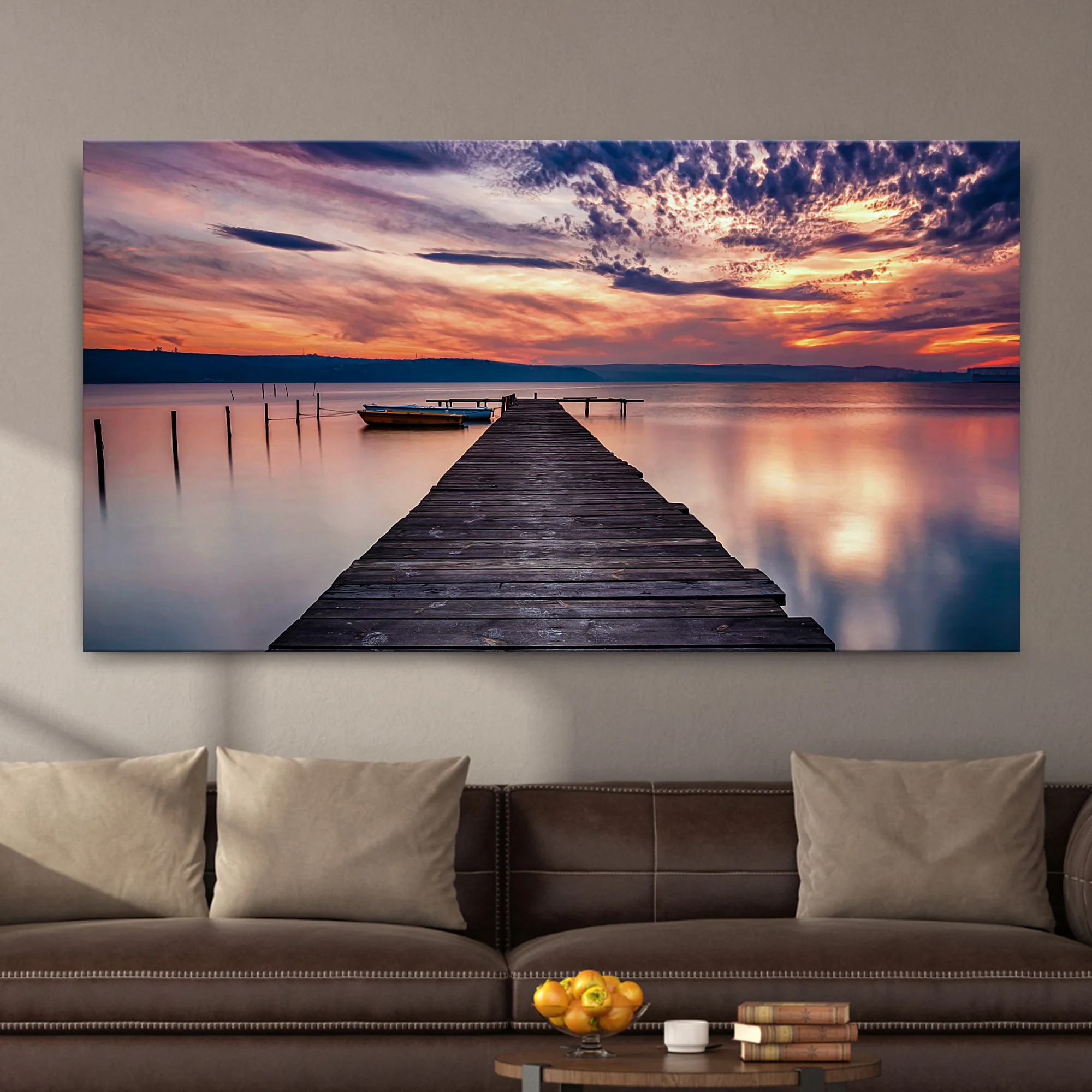 The Sunset Lake Canvas Wall Art - Image 3