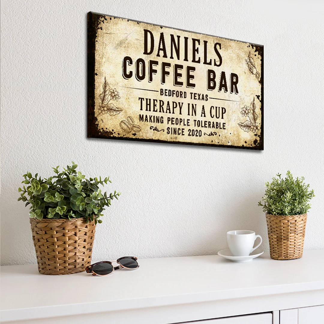 Therapy In A Cup Coffee Bar Sign - Image 2
