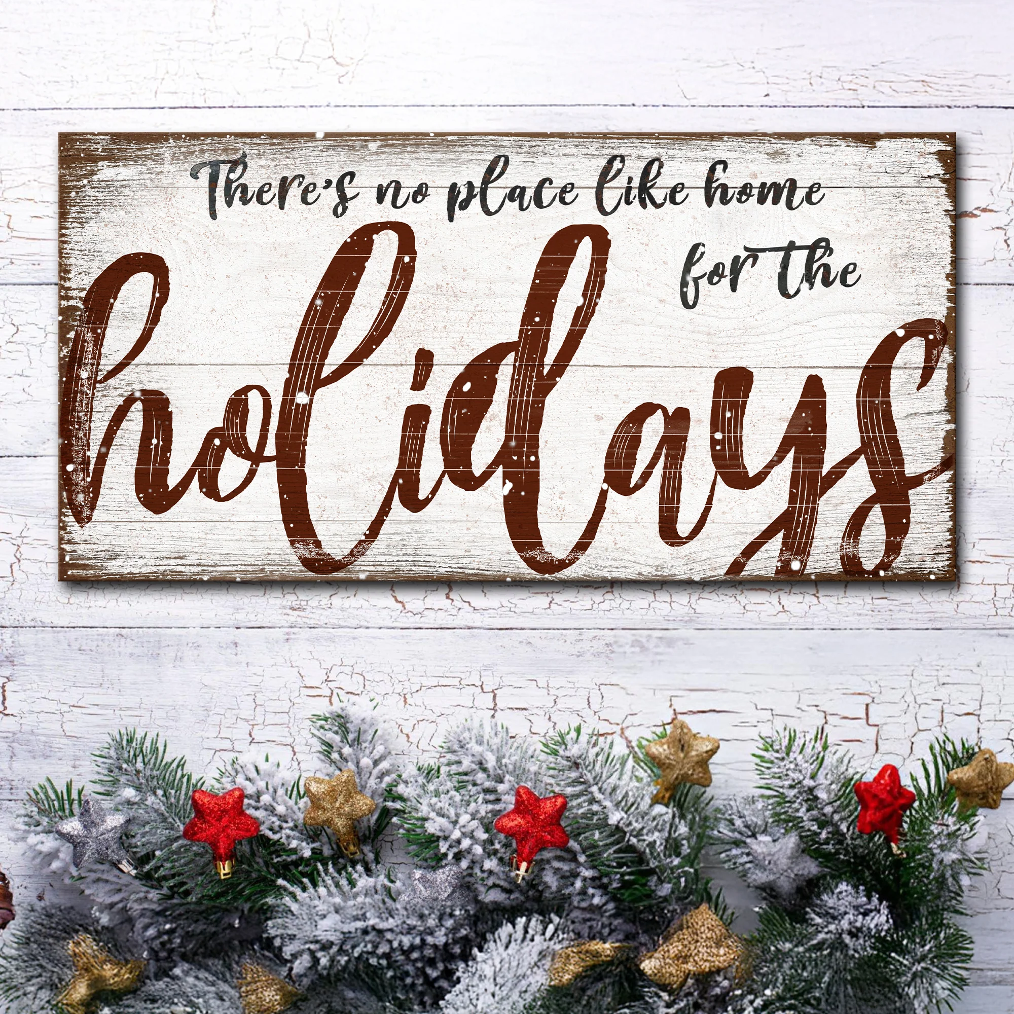 There's No Place Like Home for The Holidays Christmas Sign - Image 2