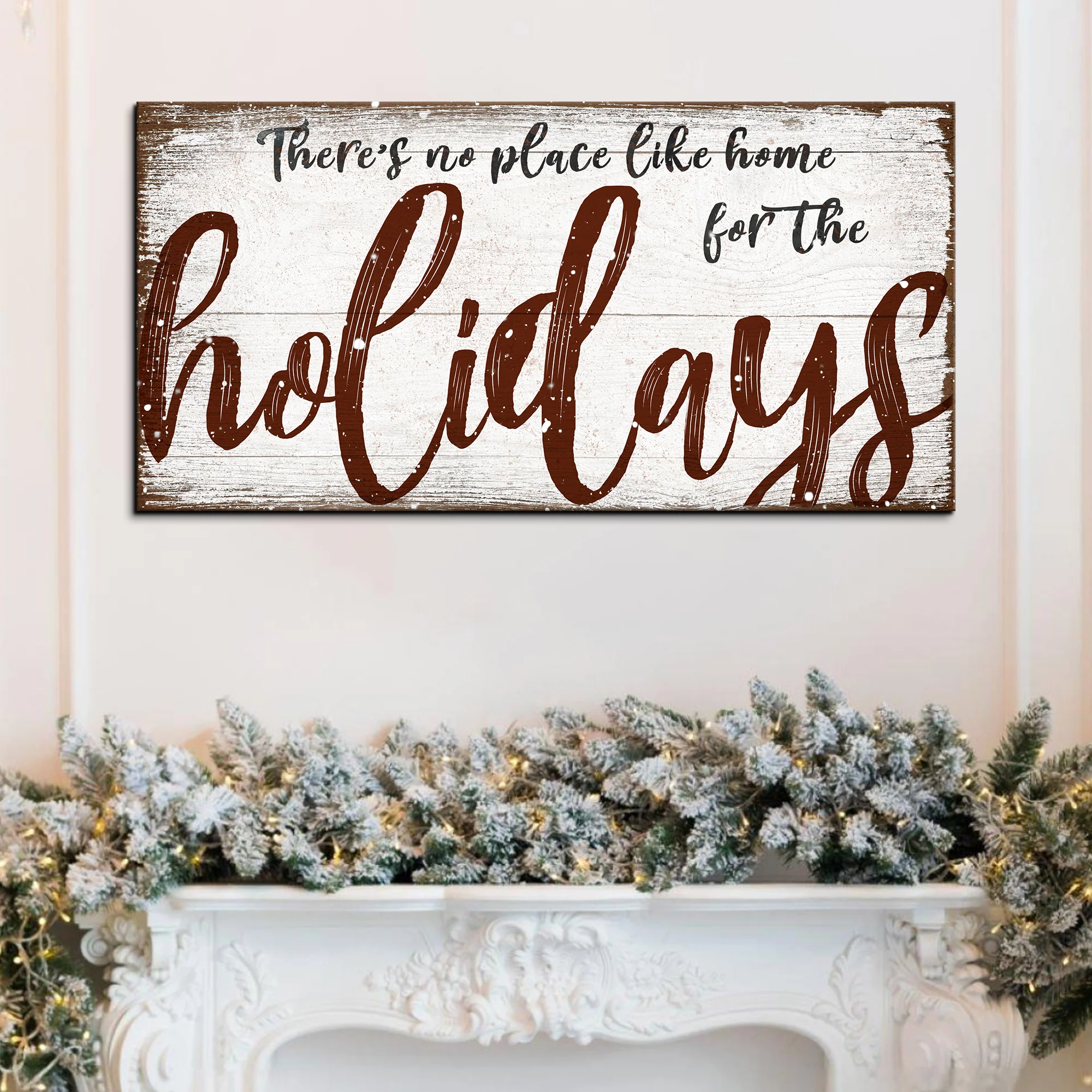 There's No Place Like Home for The Holidays Christmas Sign - Image 3