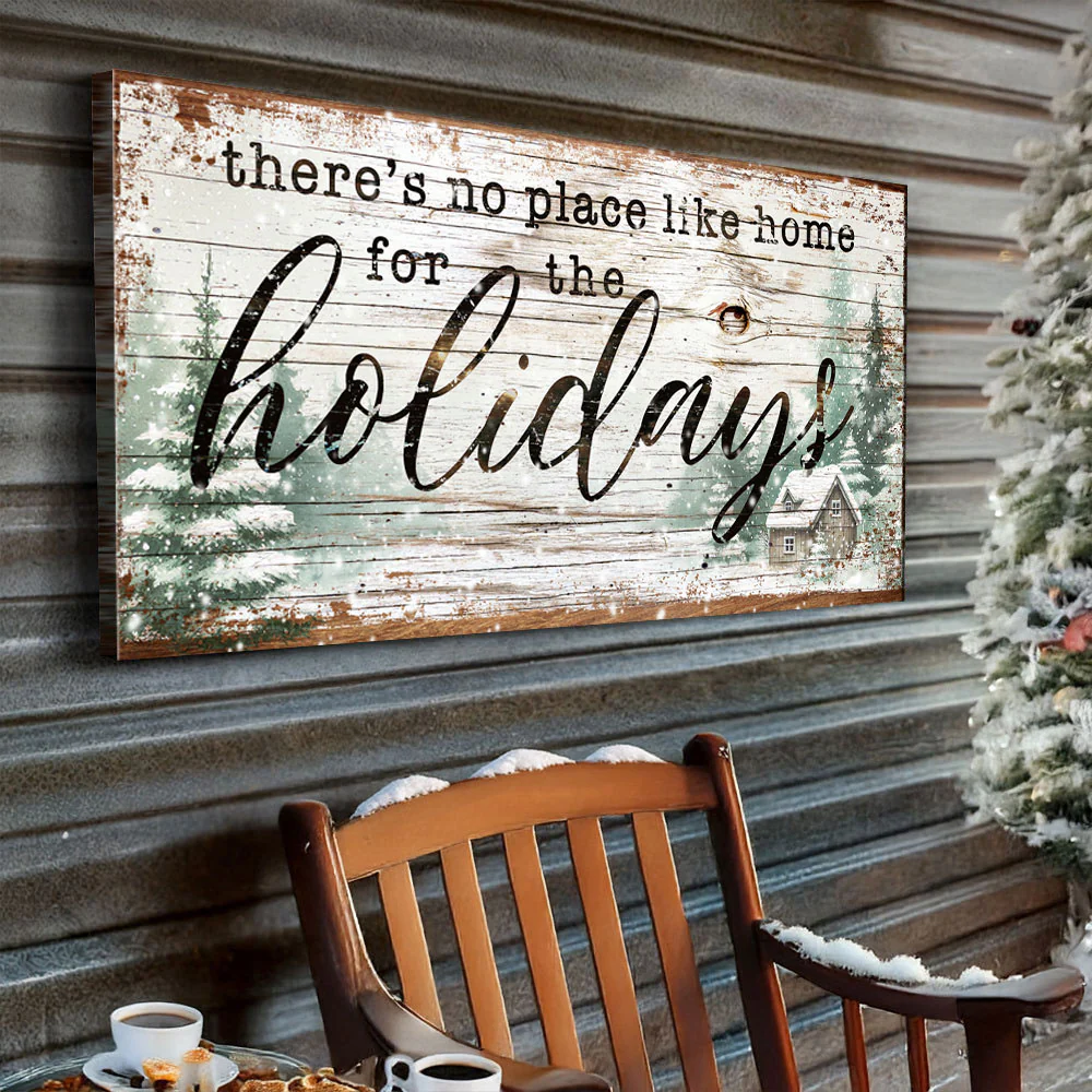 There's No Place Like Home For The Holidays Christmas Sign III - Image 3