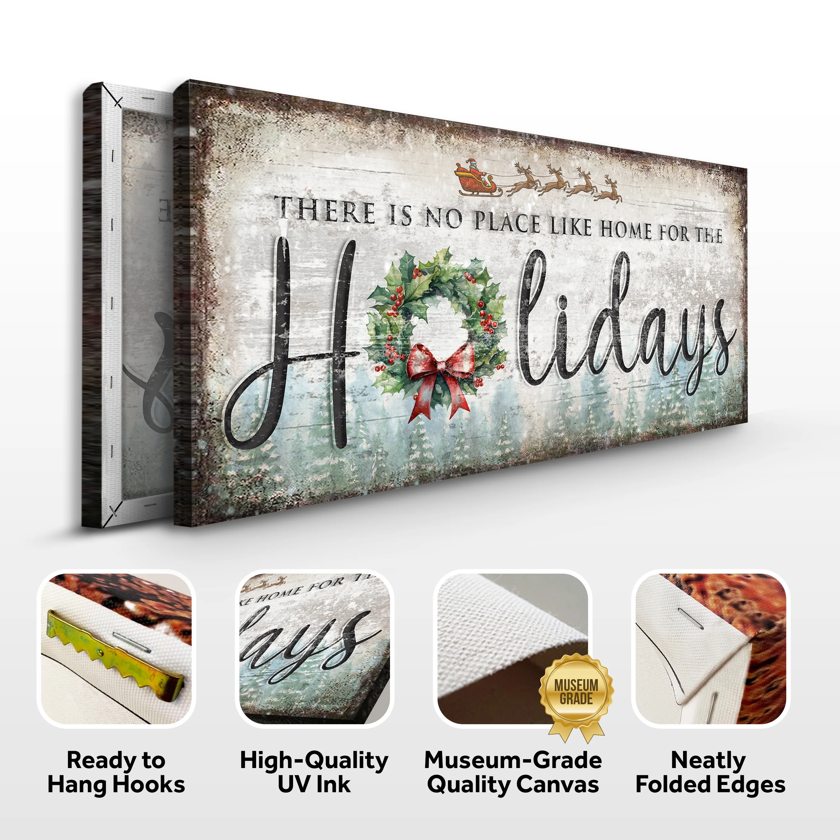 There's No Place Like Home For The Holidays Christmas Sign IV - Image 6
