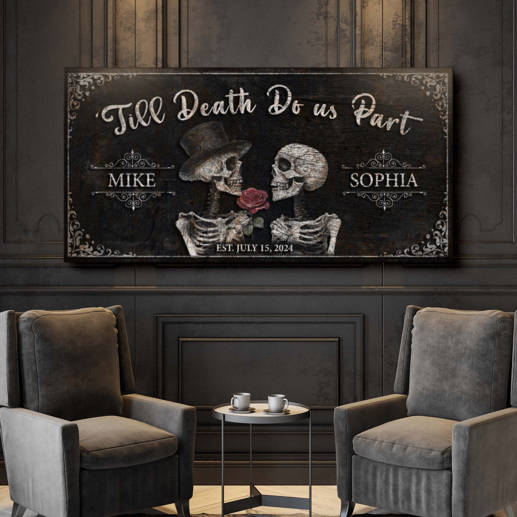 Till Death Do Us Part Skeleton Couple Sign III - Image 2