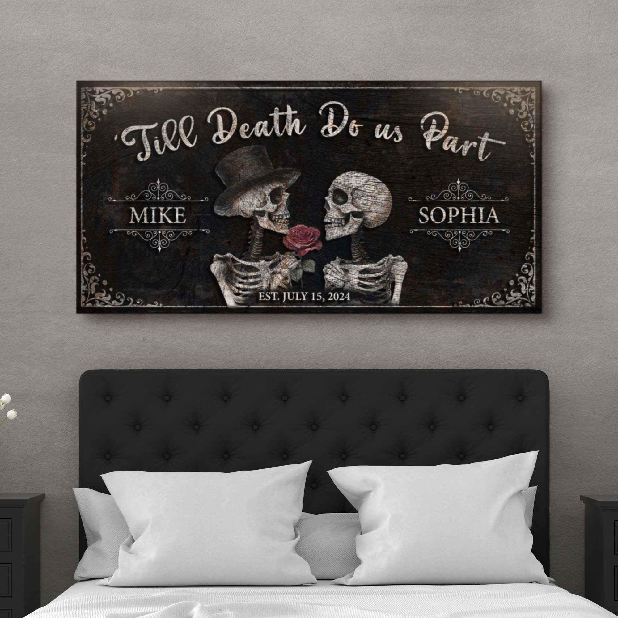 Till Death Do Us Part Skeleton Couple Sign III - Image 3