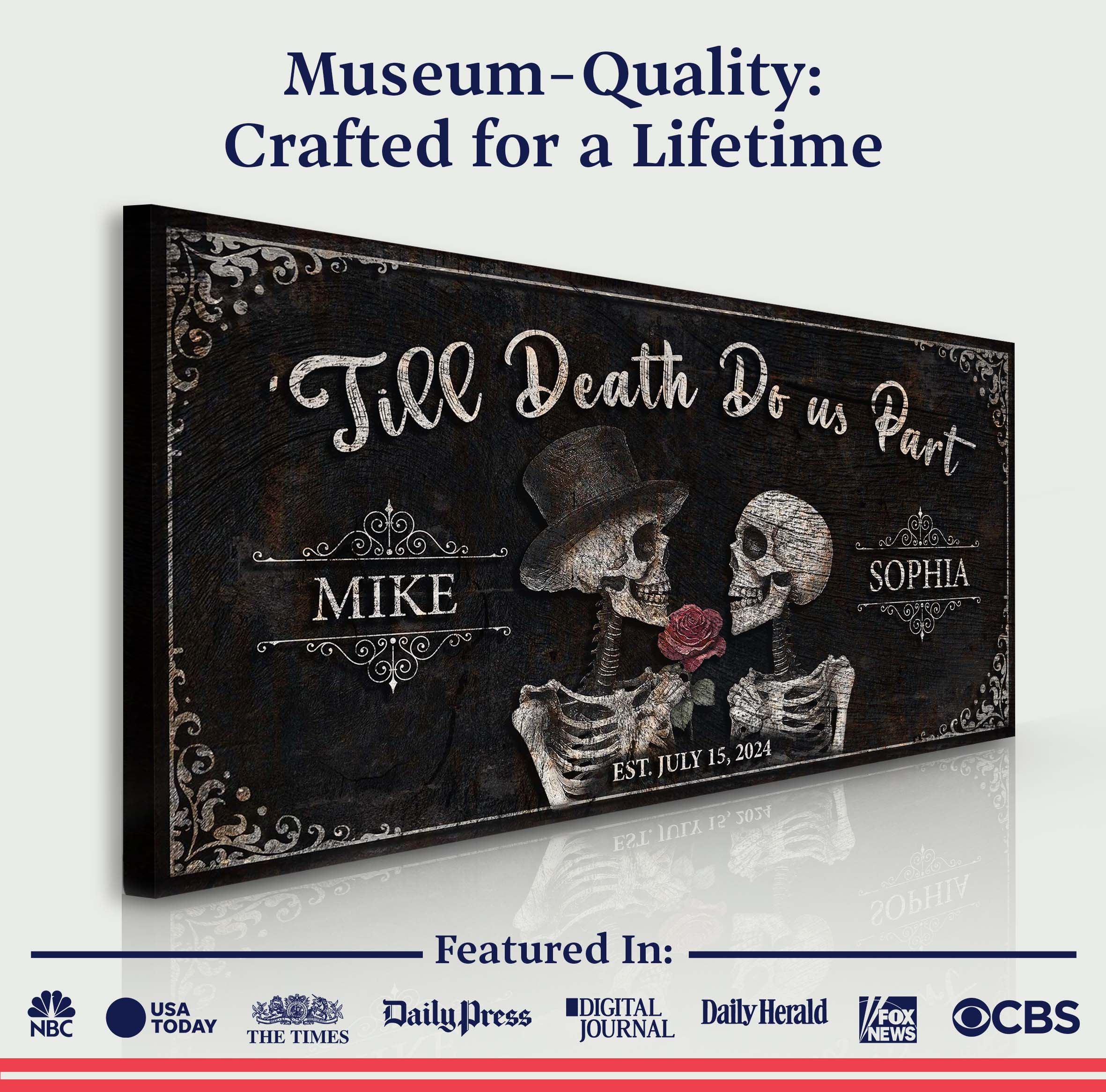 Till Death Do Us Part Skeleton Couple Sign III - Image 4