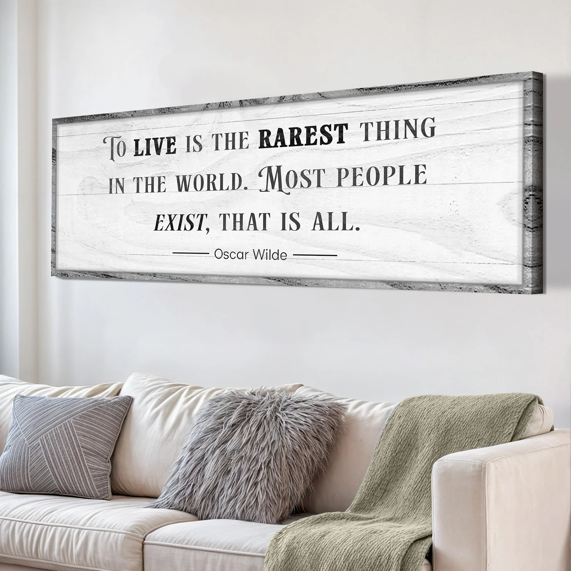 To Live Is The Rarest Thing Farmhouse Sign - Image 3