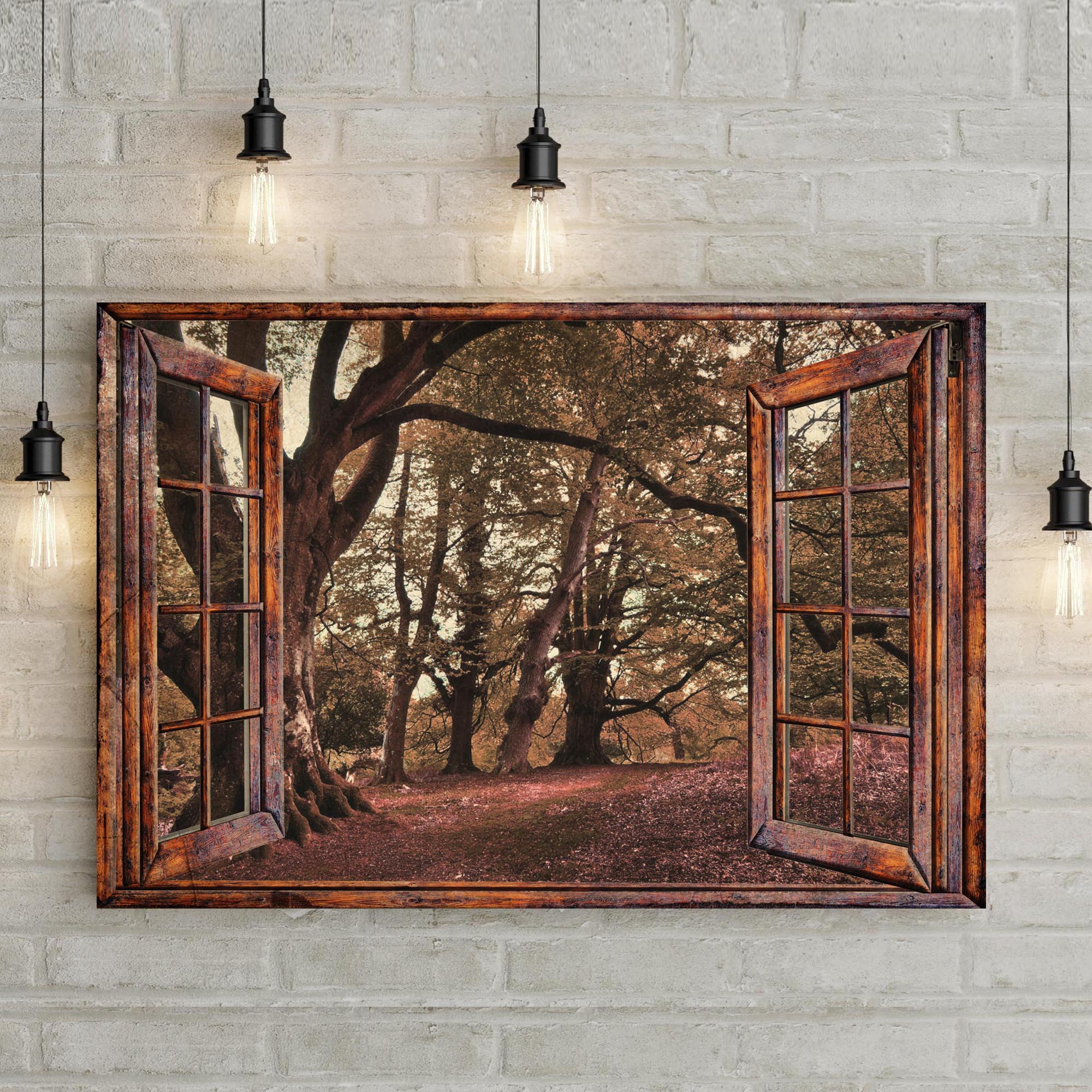 To The Woods Windows Canvas Wall Art - Image 2