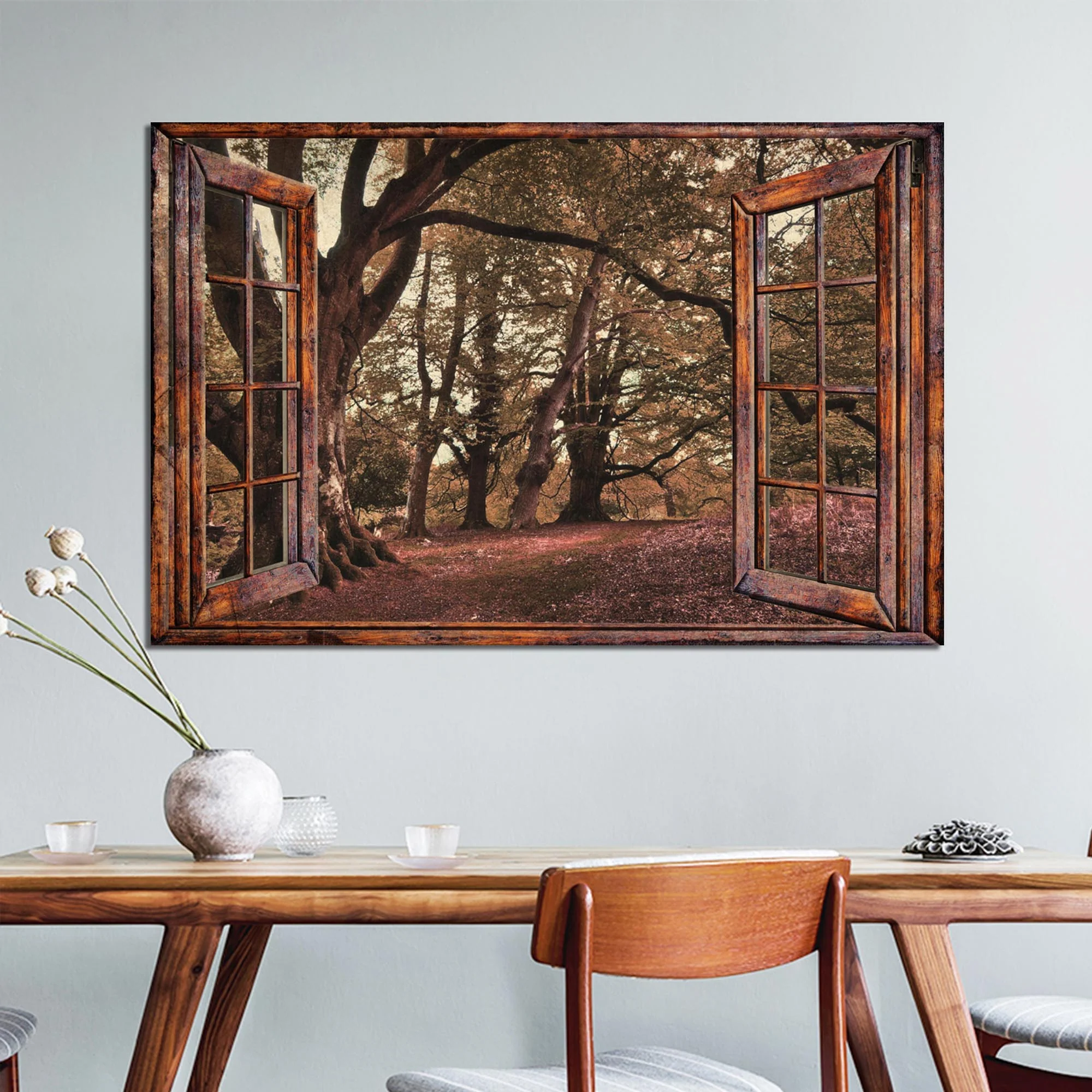 To The Woods Windows Canvas Wall Art - Image 3