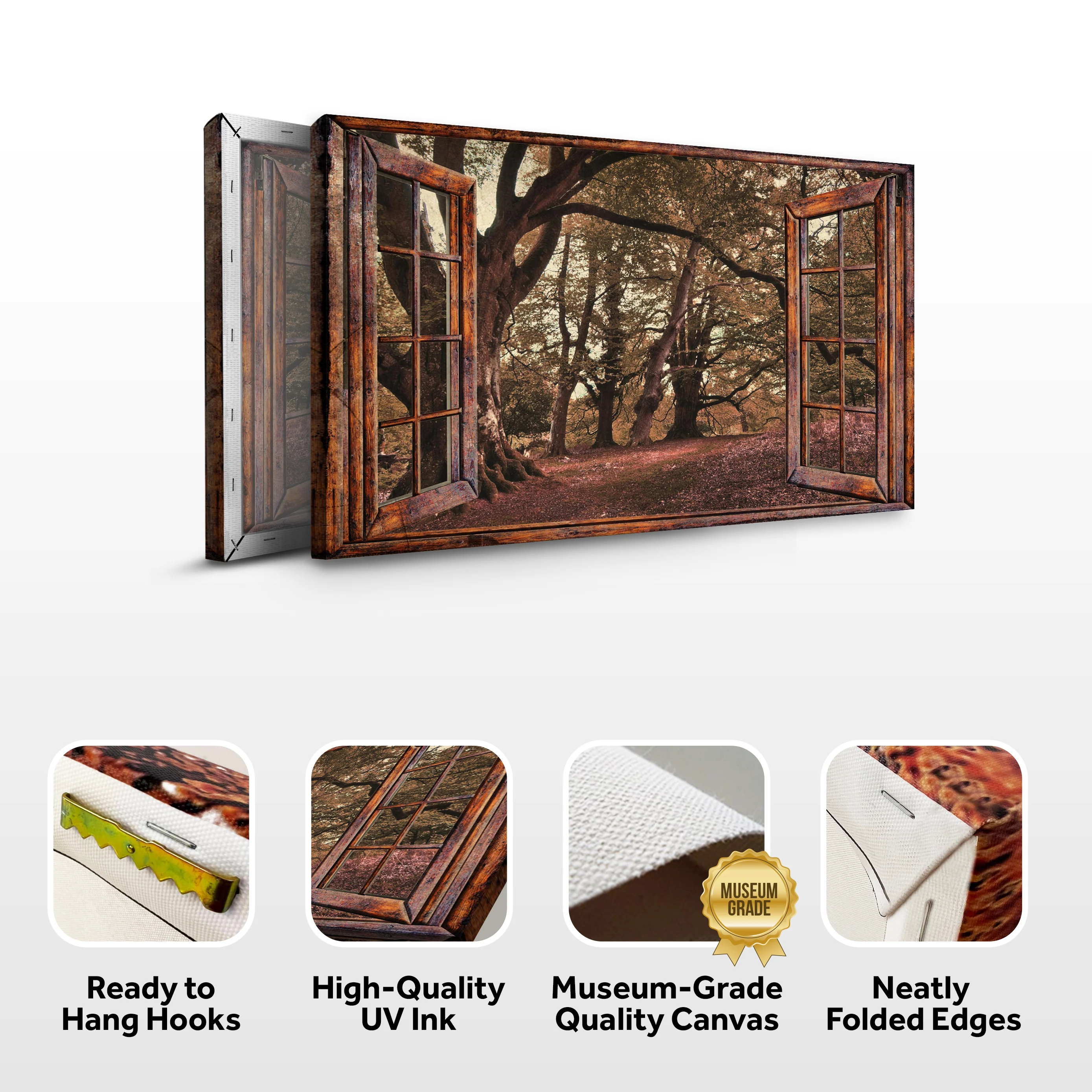 To The Woods Windows Canvas Wall Art - Image 4