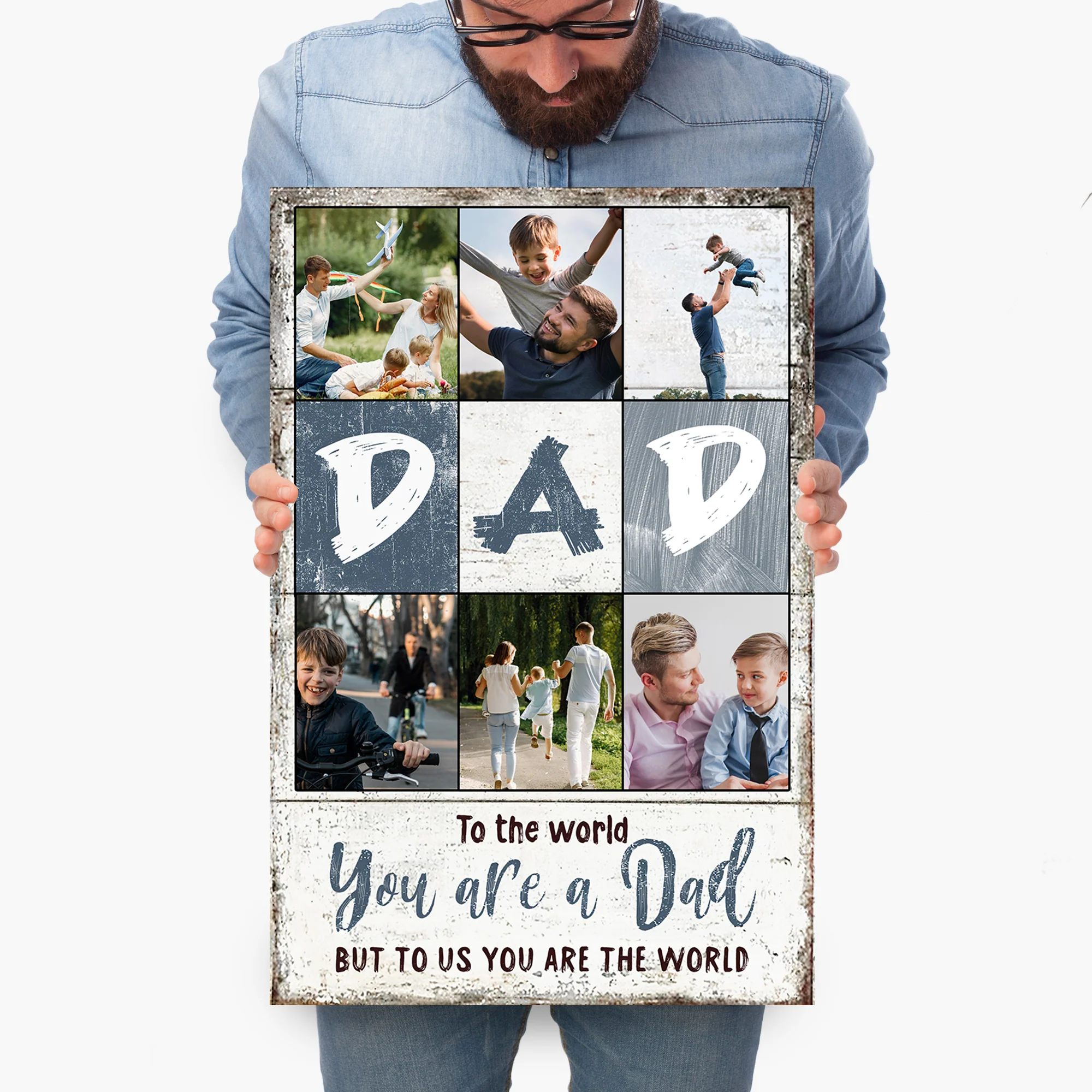 To Us You Are The World Father's Day Gift Sign - Image 2