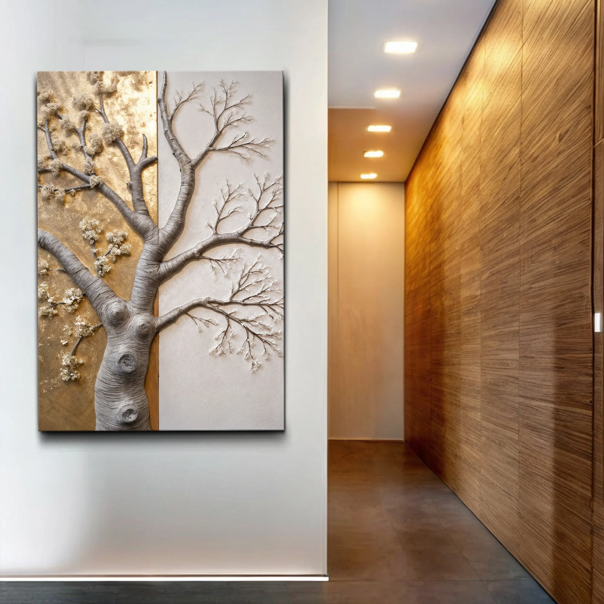 Tree American Basswood Impasto Wall Art - Image 2