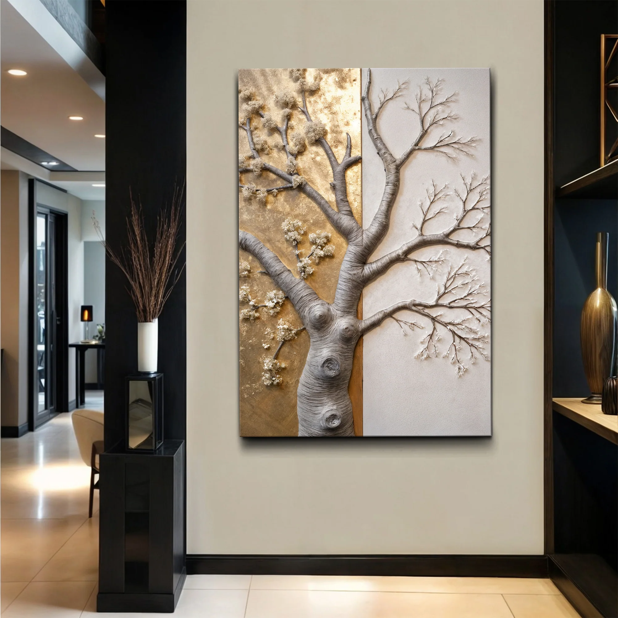 Tree American Basswood Impasto Wall Art - Image 4