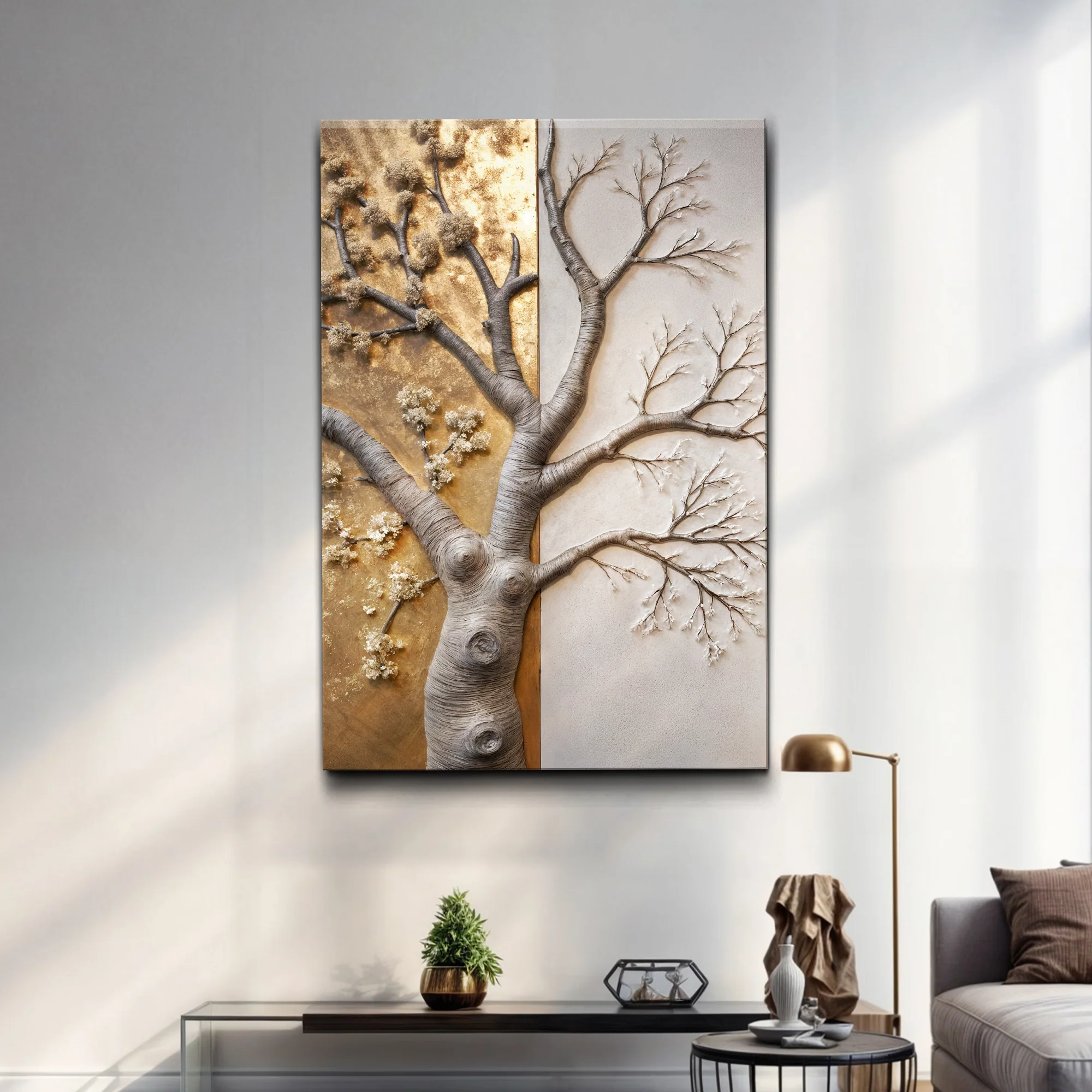 Tree American Basswood Impasto Wall Art - Image 5